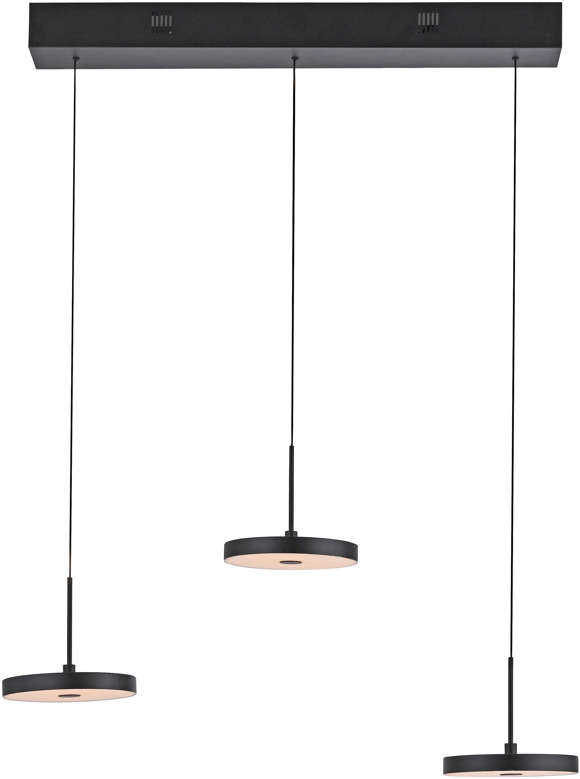 JUST LIGHT LED Deckenleuchte »PLATA« LED-Board 1 Stk. Warmweiß 3-Stufen Dim günstig online kaufen