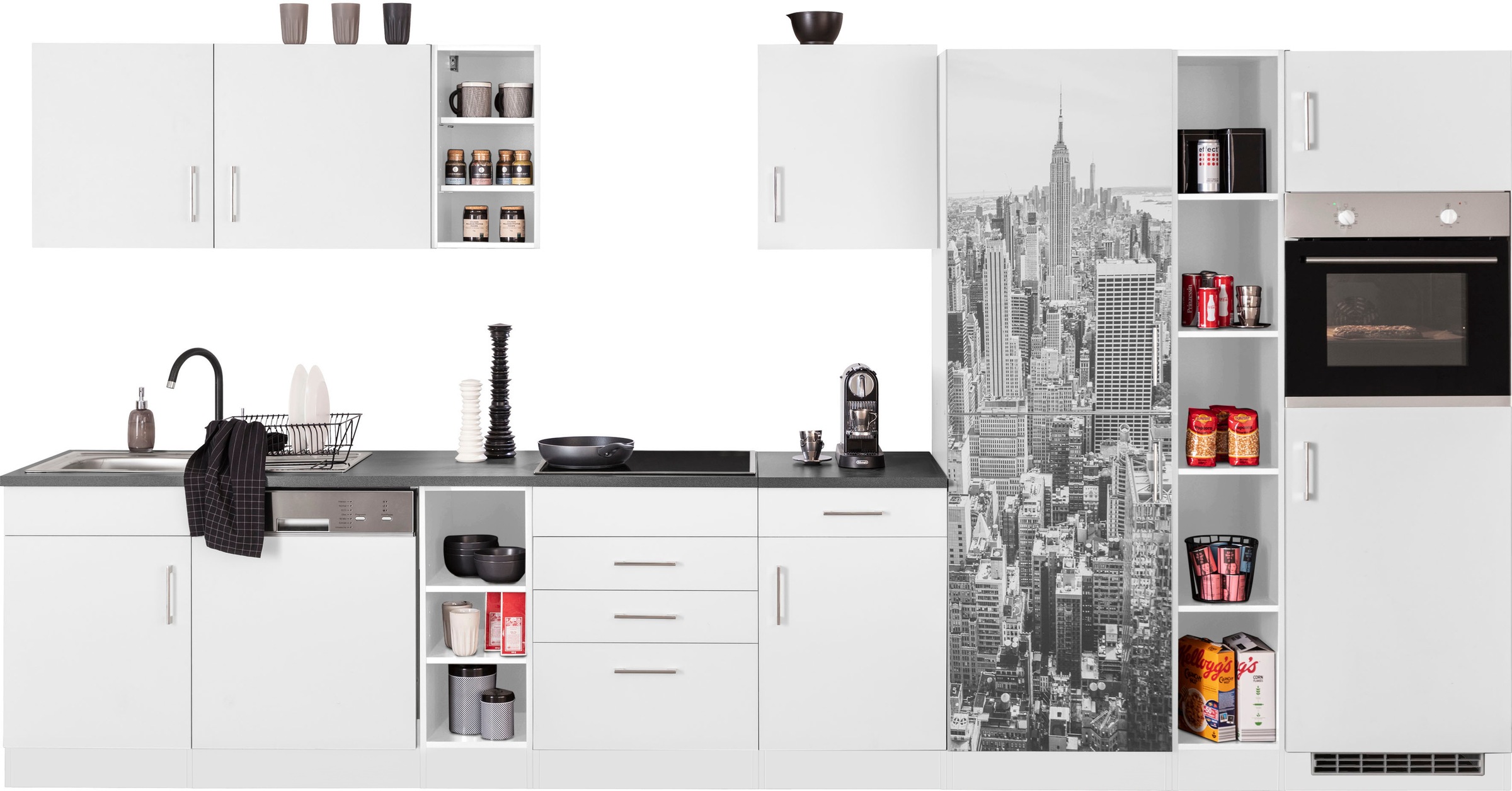 KOCHSTATION Küchenzeile »KS-Paris – Küchen mit einzigartigen Fotomotiven au günstig online kaufen