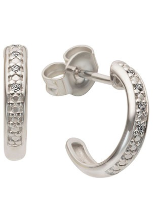 Firetti Paar Creolen »Schmuck Geschenk Gold 333 Eternity«, mit Brillant - Krappenfassung