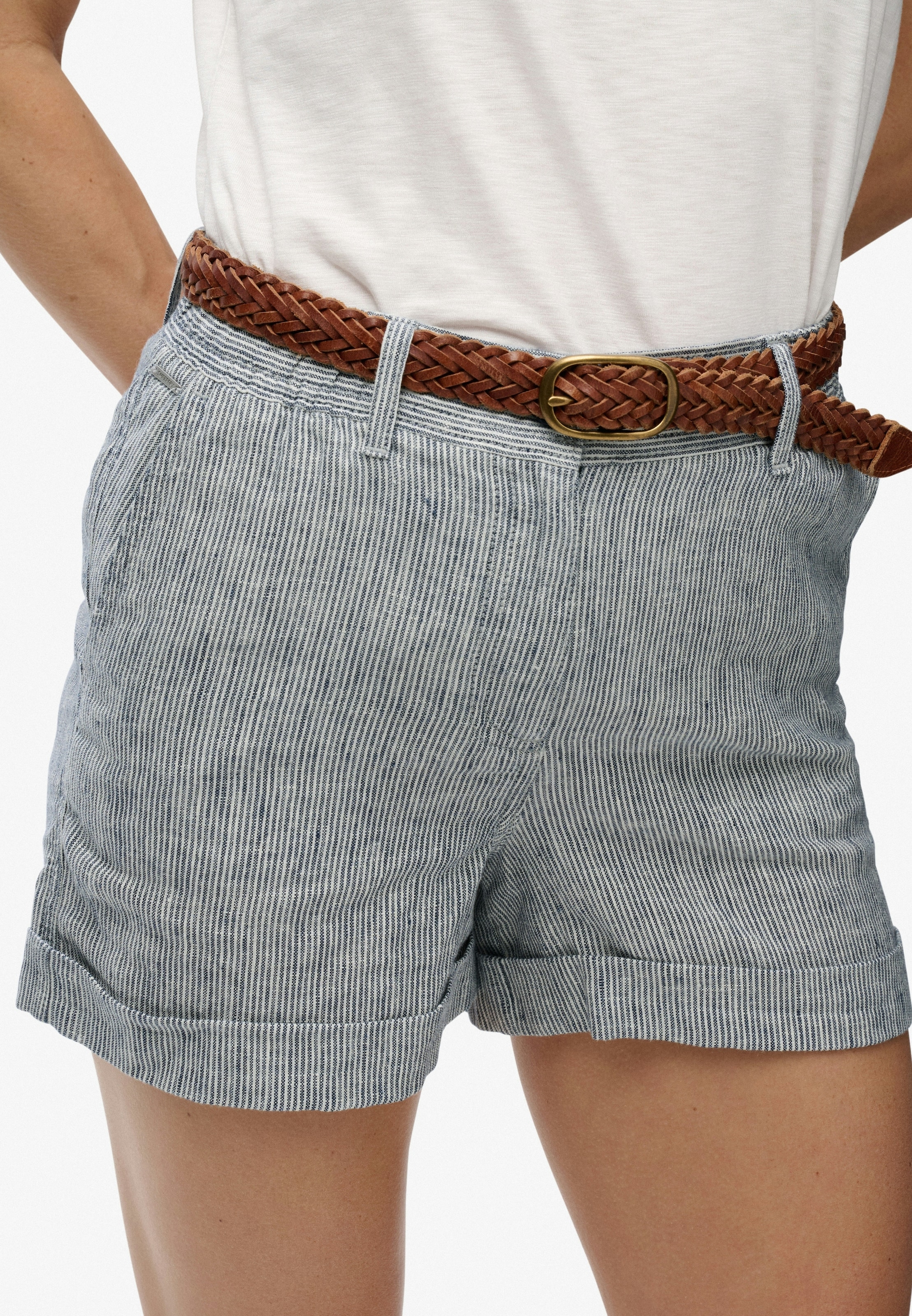 Superdry Shorts »MID RISE LINEN SHORT«  aus 100% Leinen