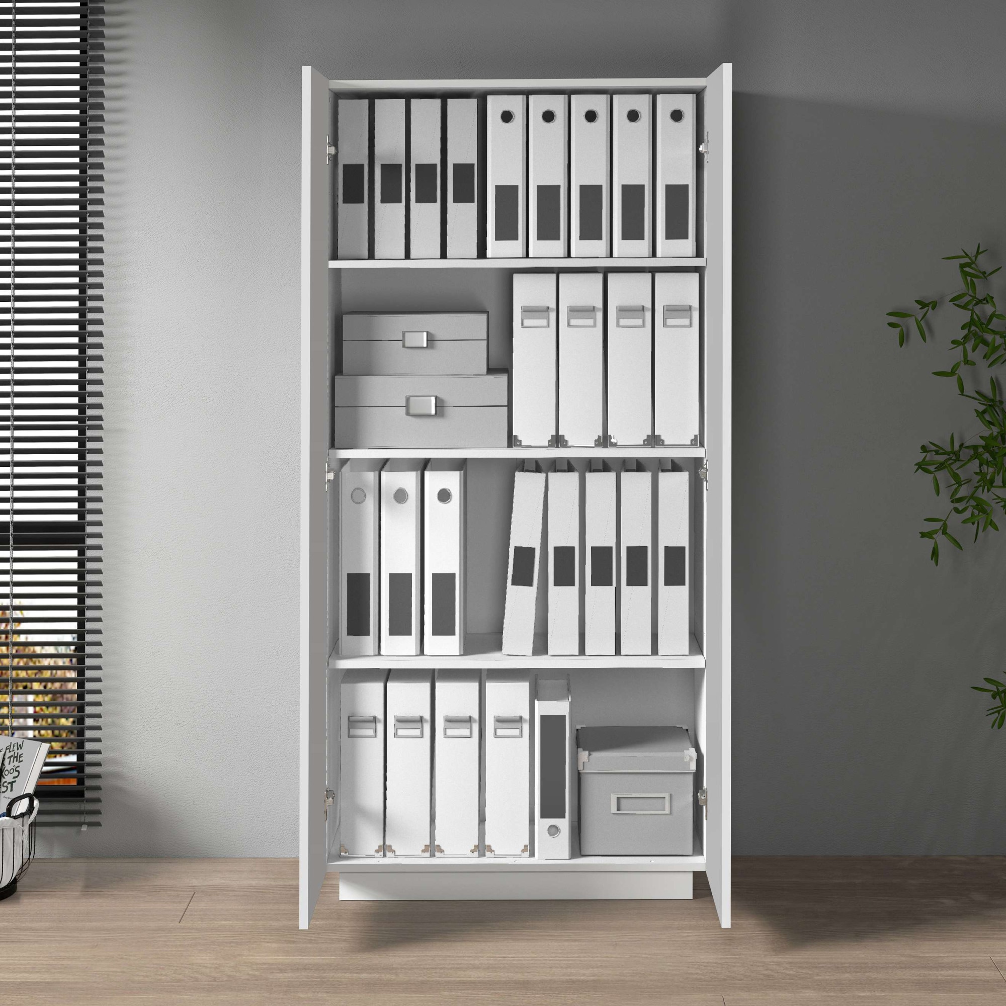 INOSIGN Aktenschrank »Essential, Mehrzweckschrank, Büroschrank mit 2 Türen«, & verstellbaren Einlegeböden, Höhe 86 oder 166 cm, Made in Italy