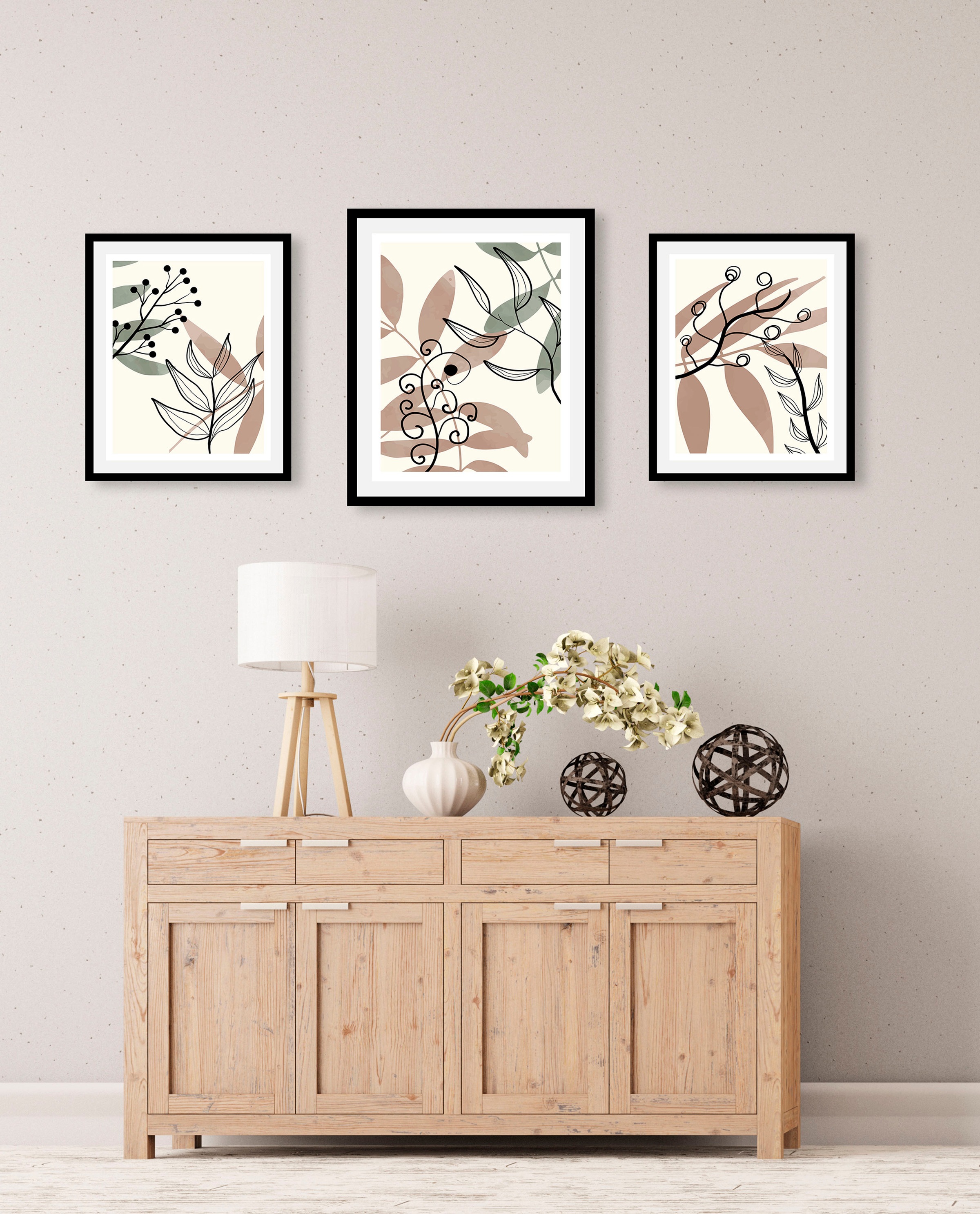 queence Bild »Set Halli«, (1 St.), HD Premium Poster-Druck inkl. Holzrahmen günstig online kaufen