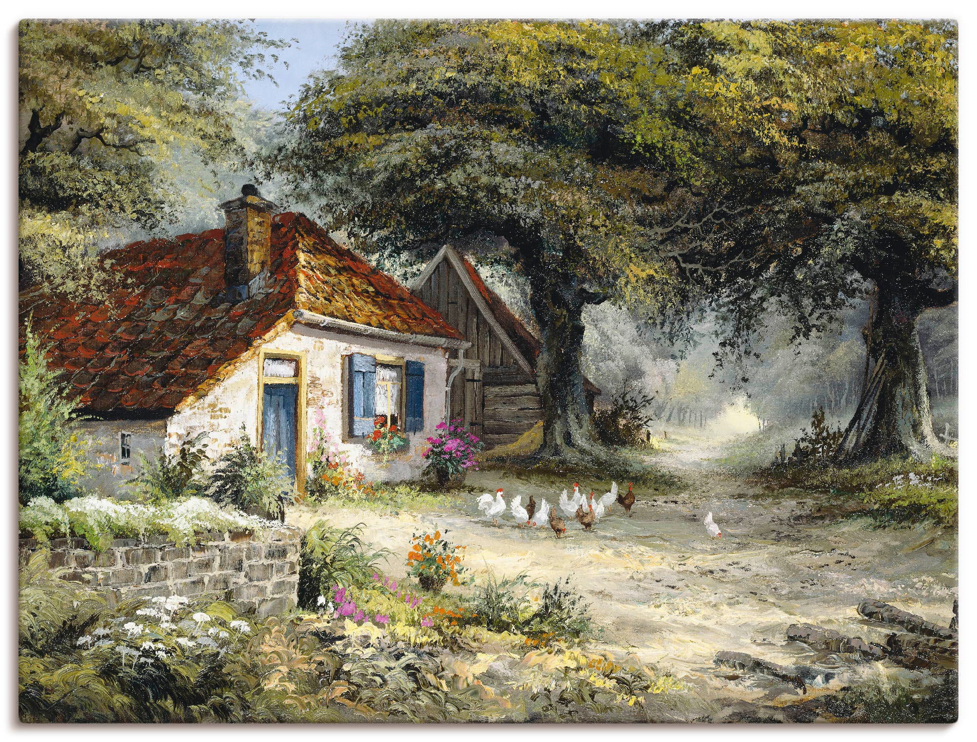 Artland Wandbild »Märchenhaftes Ferienhaus« Garten 1 Stk. tlg. als Leinwand günstig online kaufen