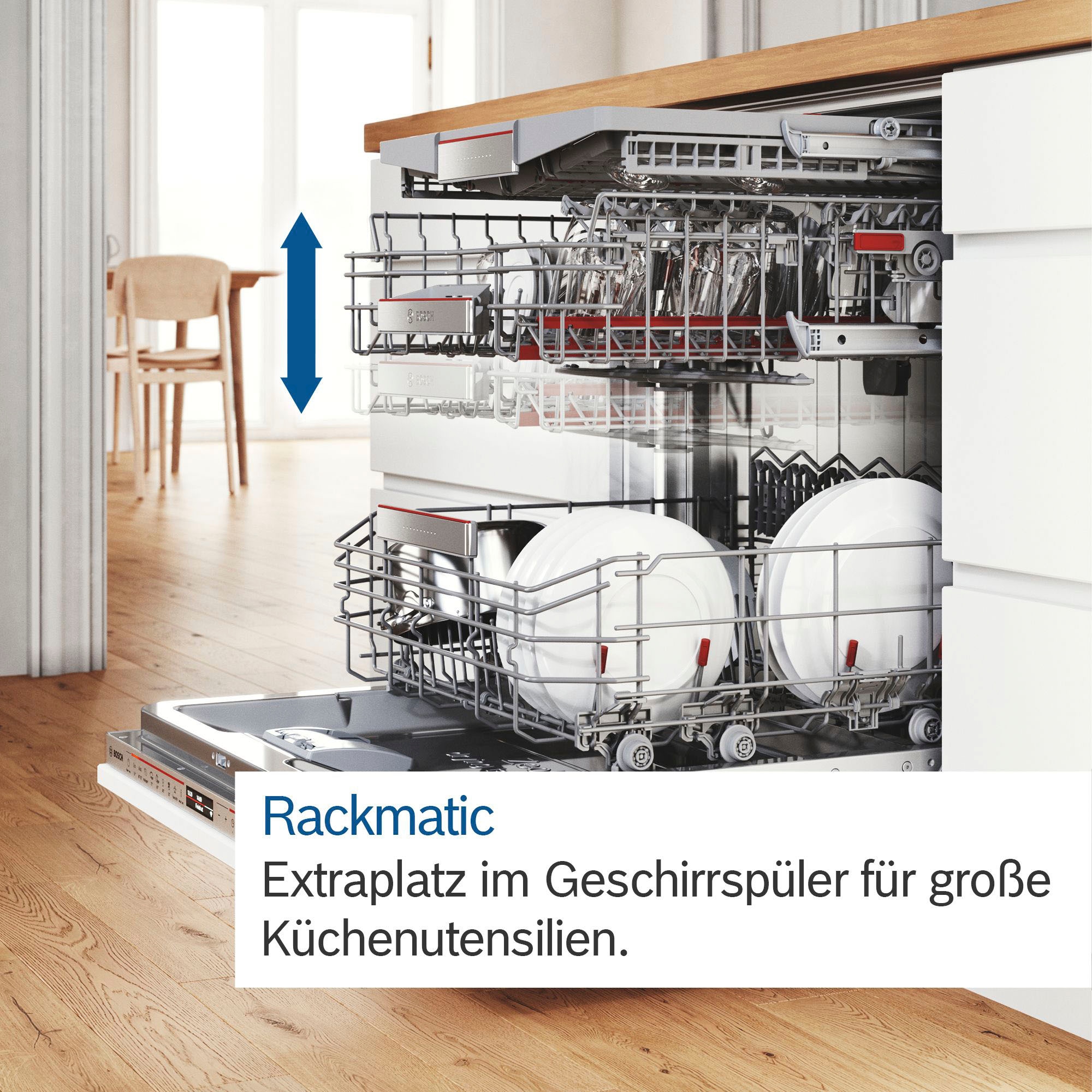 BOSCH vollintegrierbarer Geschirrspüler »SBH4ECX21E«, Serie 4, SBH4ECX21E, 14 Maßgedecke