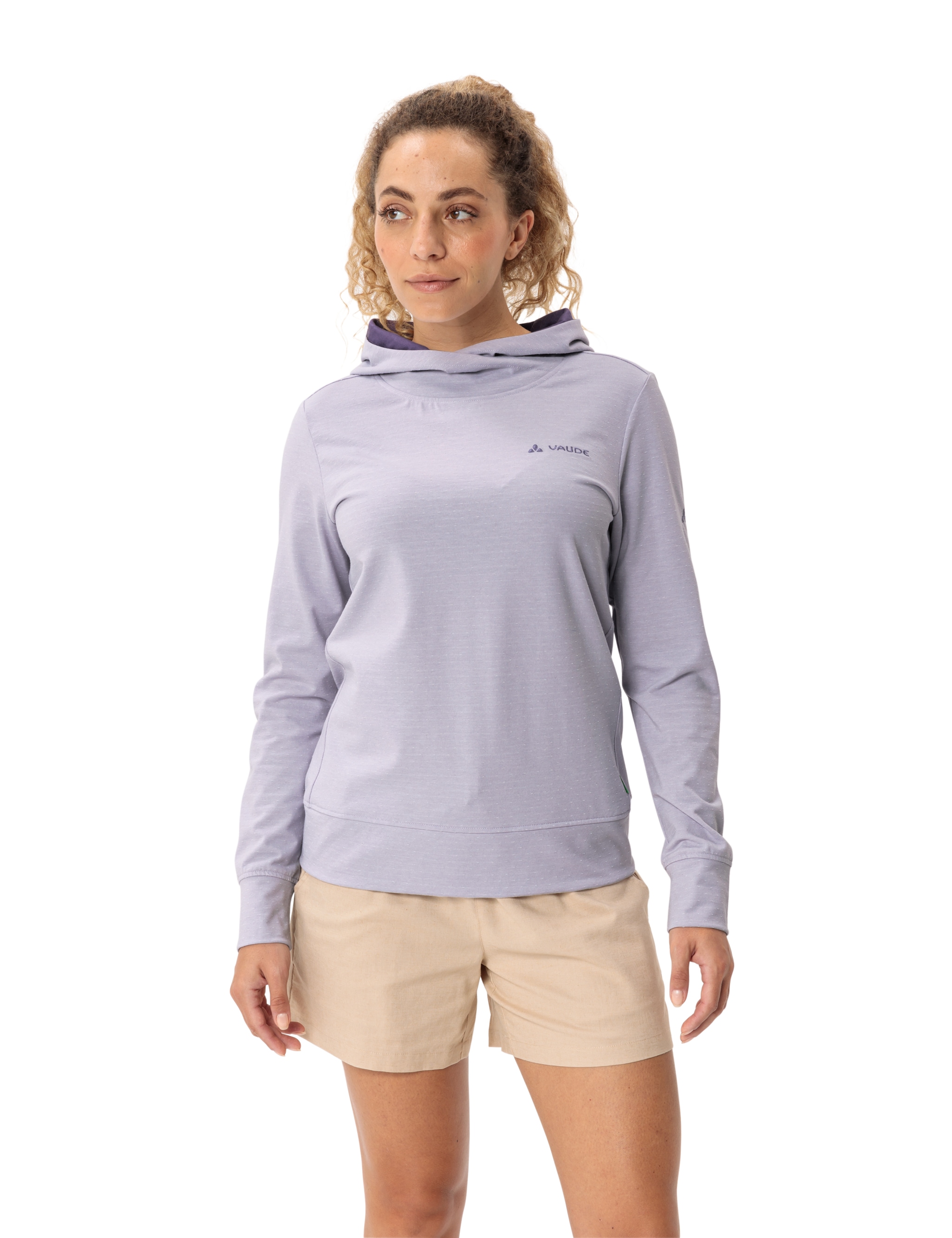 VAUDE Kapuzensweatshirt »WOMEN'S TUENNO PULLOVER«, (1 tlg.), Logoprägung auf dem Arm