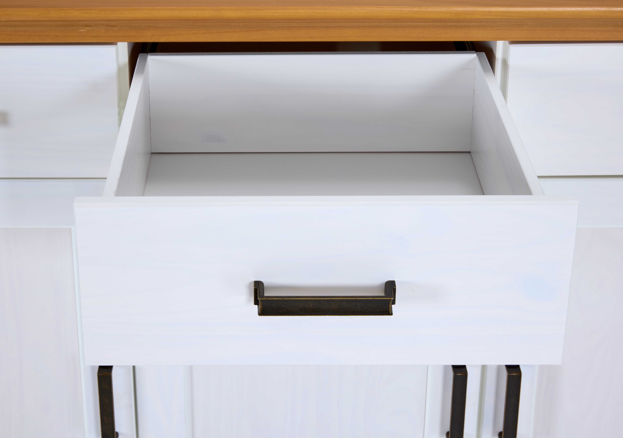 Inter Link Sideboard »Sideboard Maluno« 1 Stk. tlg. Kiefer Massiv, Soft-Close, Stauraum, BxTxH: ca. 166,4 x 48,3 x 104 cm