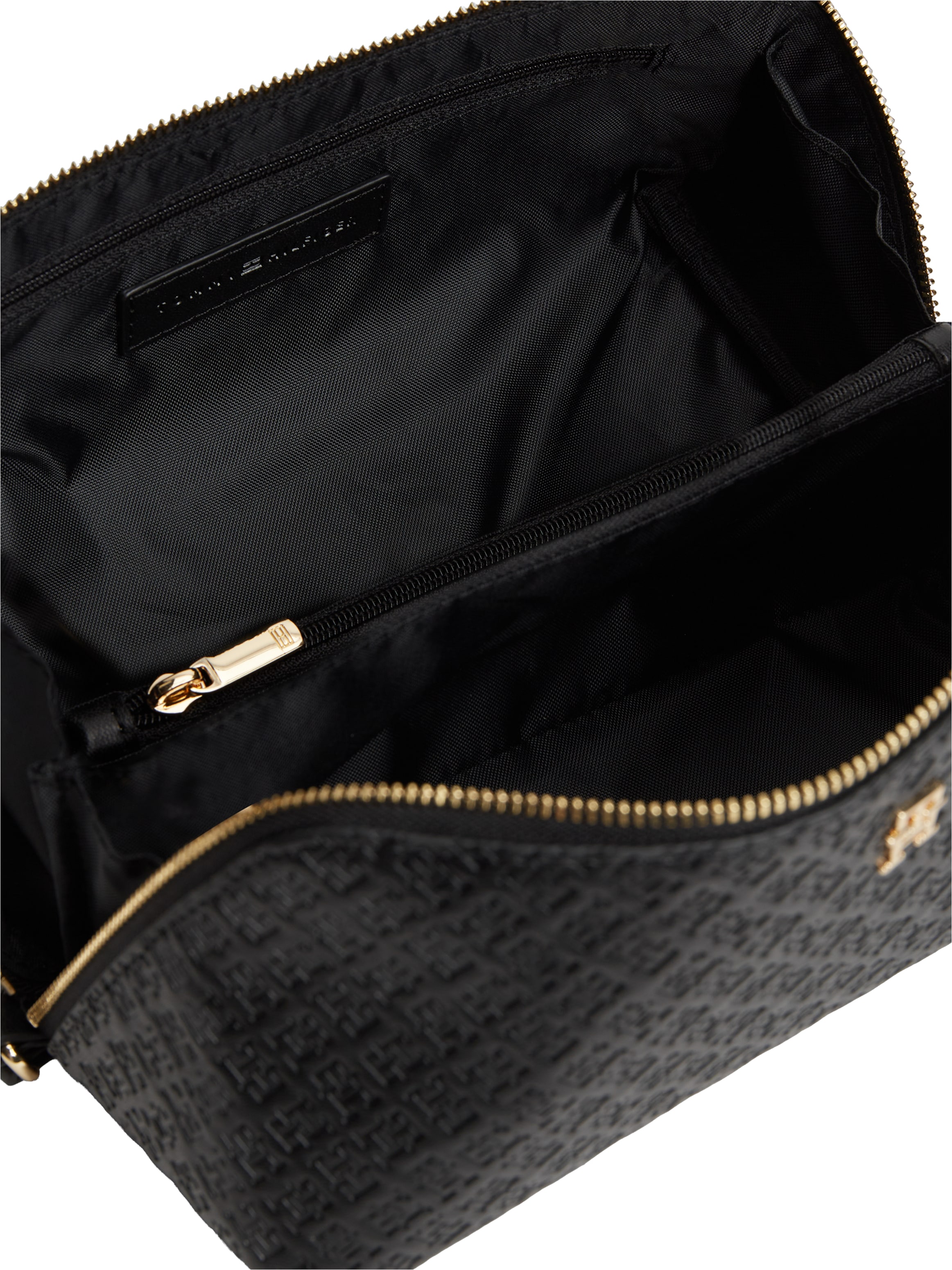 Tommy Hilfiger Kulturbeutel »TH ICON DOUBLE WASHBAG MONO« Unisex Waschbeutel, Kosmetiktasche mit Allover-Logoprägung