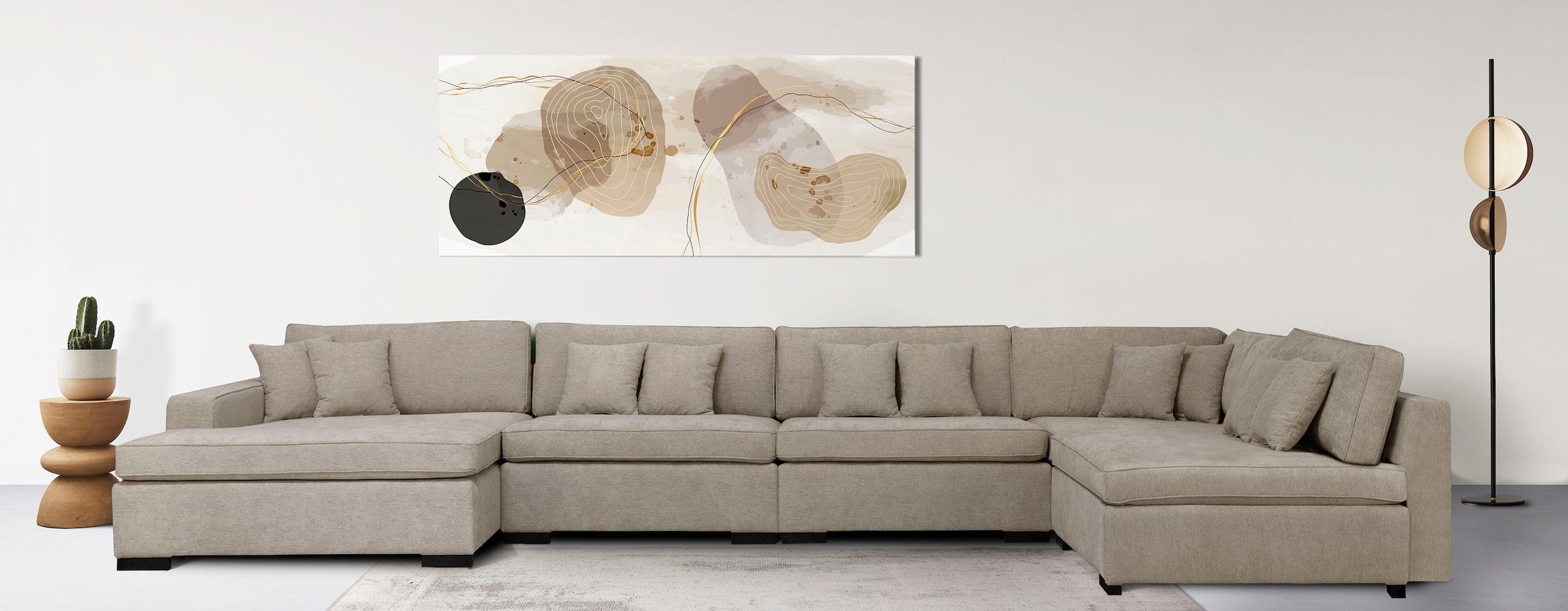 Guido Maria Kretschmer Home&Living Wohnlandschaft »Skara XXL U-Form«, Lounge-Sofa XXL mit Federkern-Polsterung, in vielen Bezugsvarianten