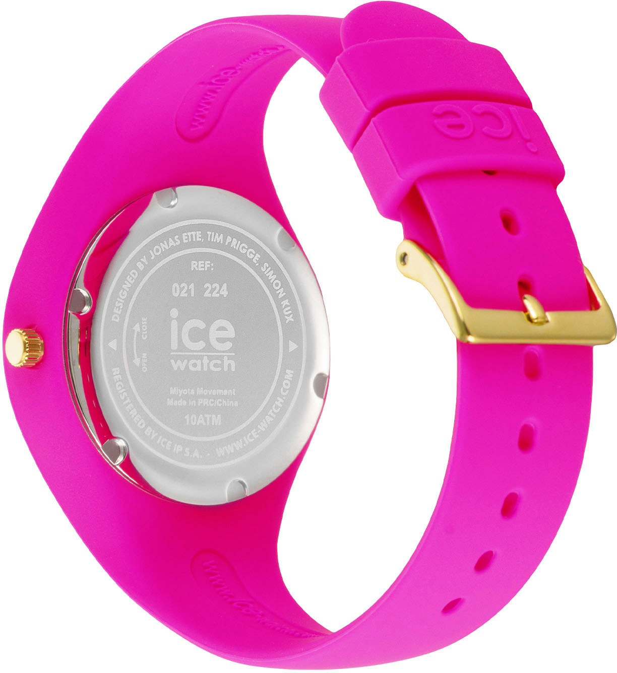 ice-watch Quarzuhr »ICE glitter - S34 - 3H«, Armbanduhr, Damenuhr, Silikonarmband, bis 10 bar wasserdicht