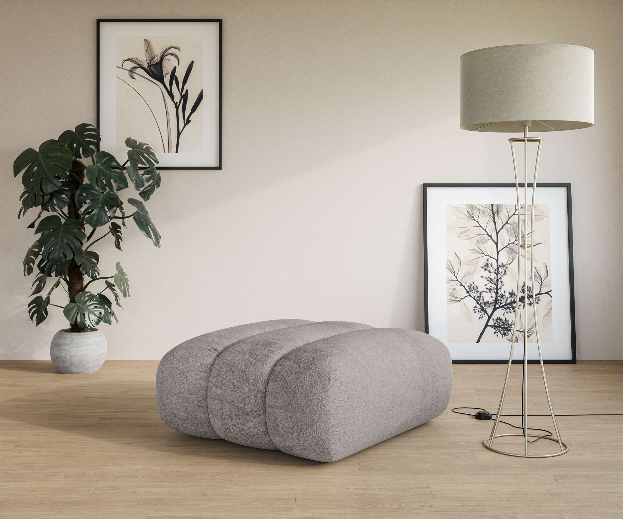 LeGer Home by Lena Gercke Polsterhocker "Priya Sitzhocker, moderne Steppung günstig online kaufen