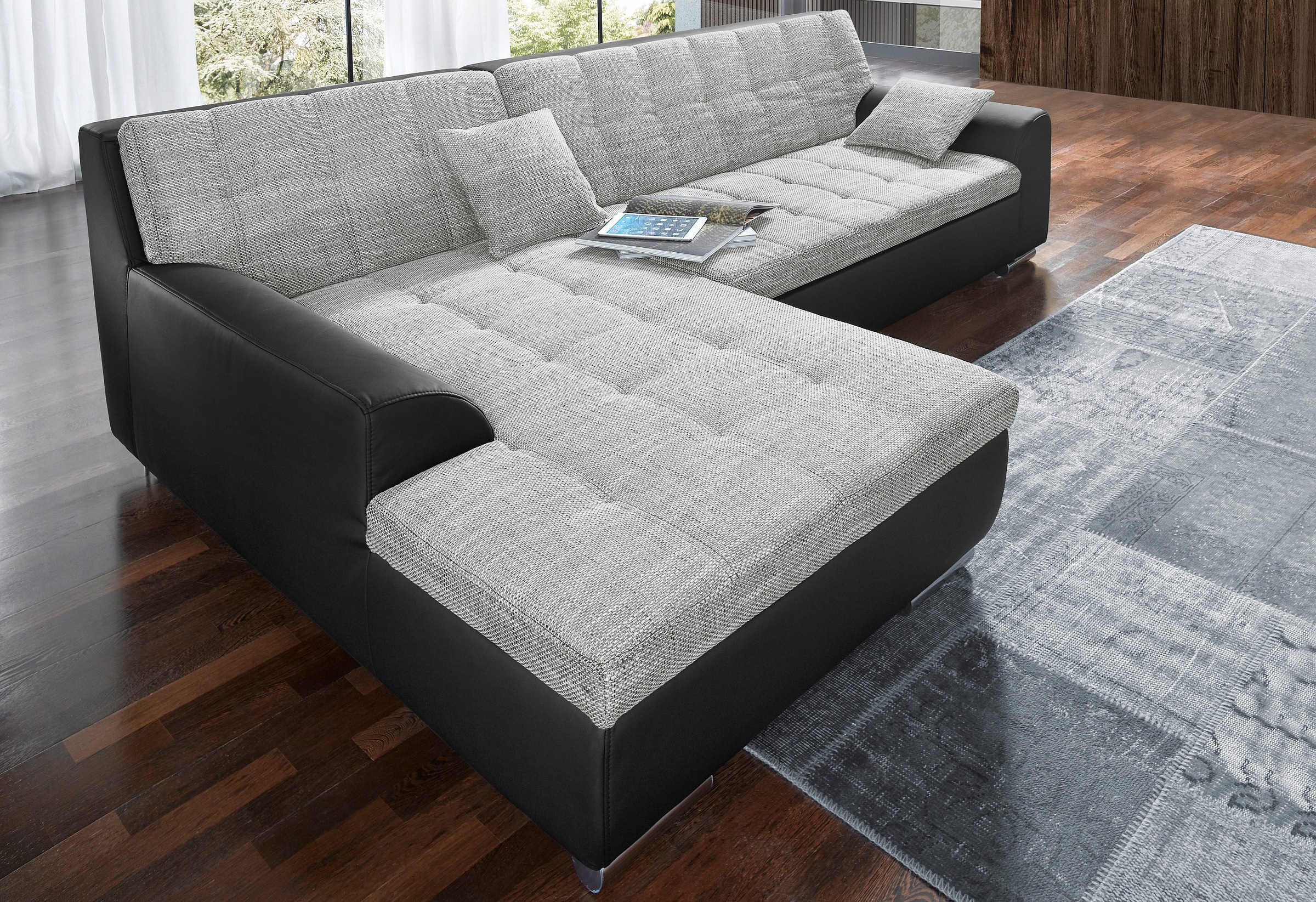 DOMO collection Ecksofa »Treviso viele Bezüge, auch in Cord, L-Form, B/T/H: günstig online kaufen
