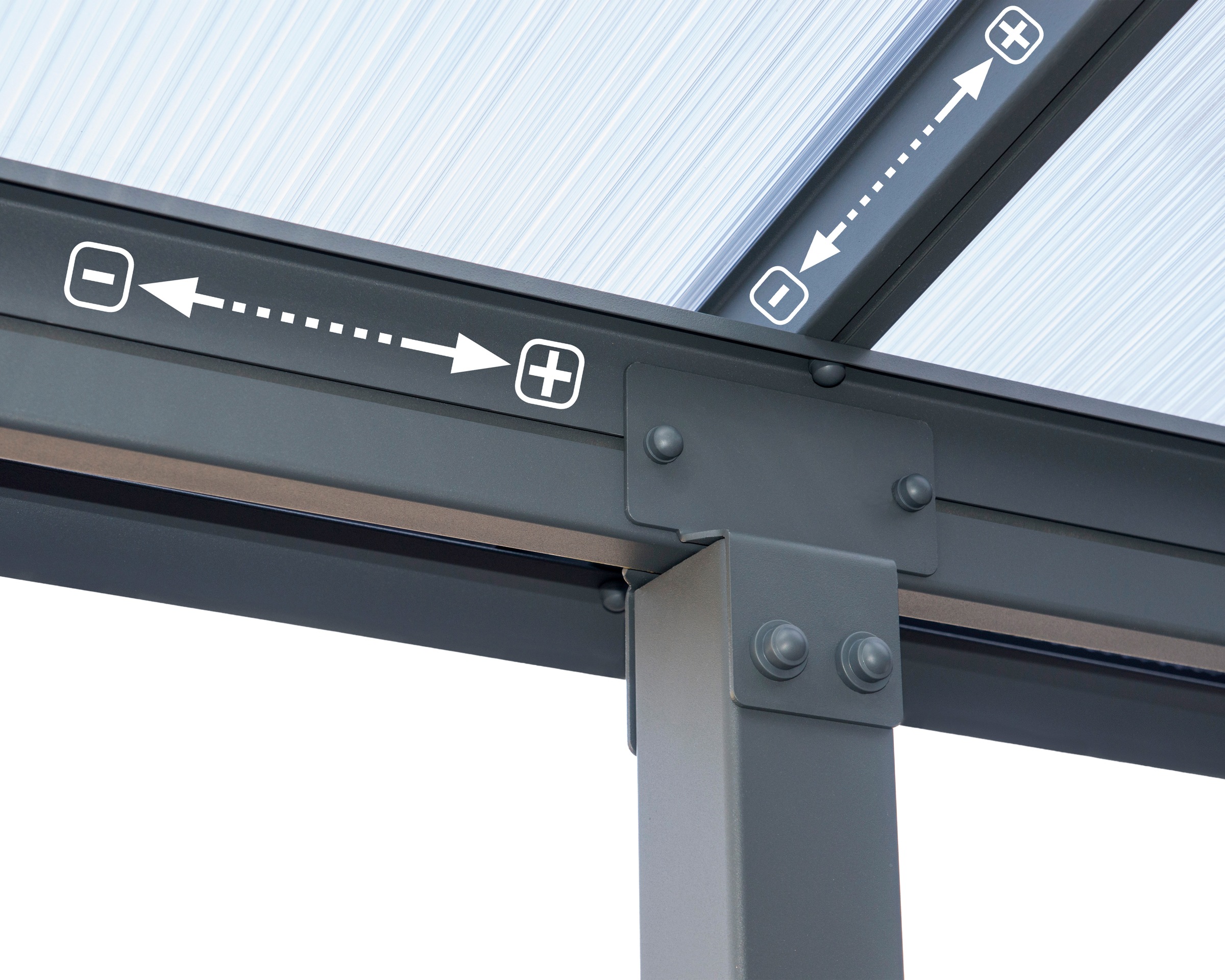 Palram - Canopia Terrassendach »Olympia 3x9.71«, BxT: 980x295 cm