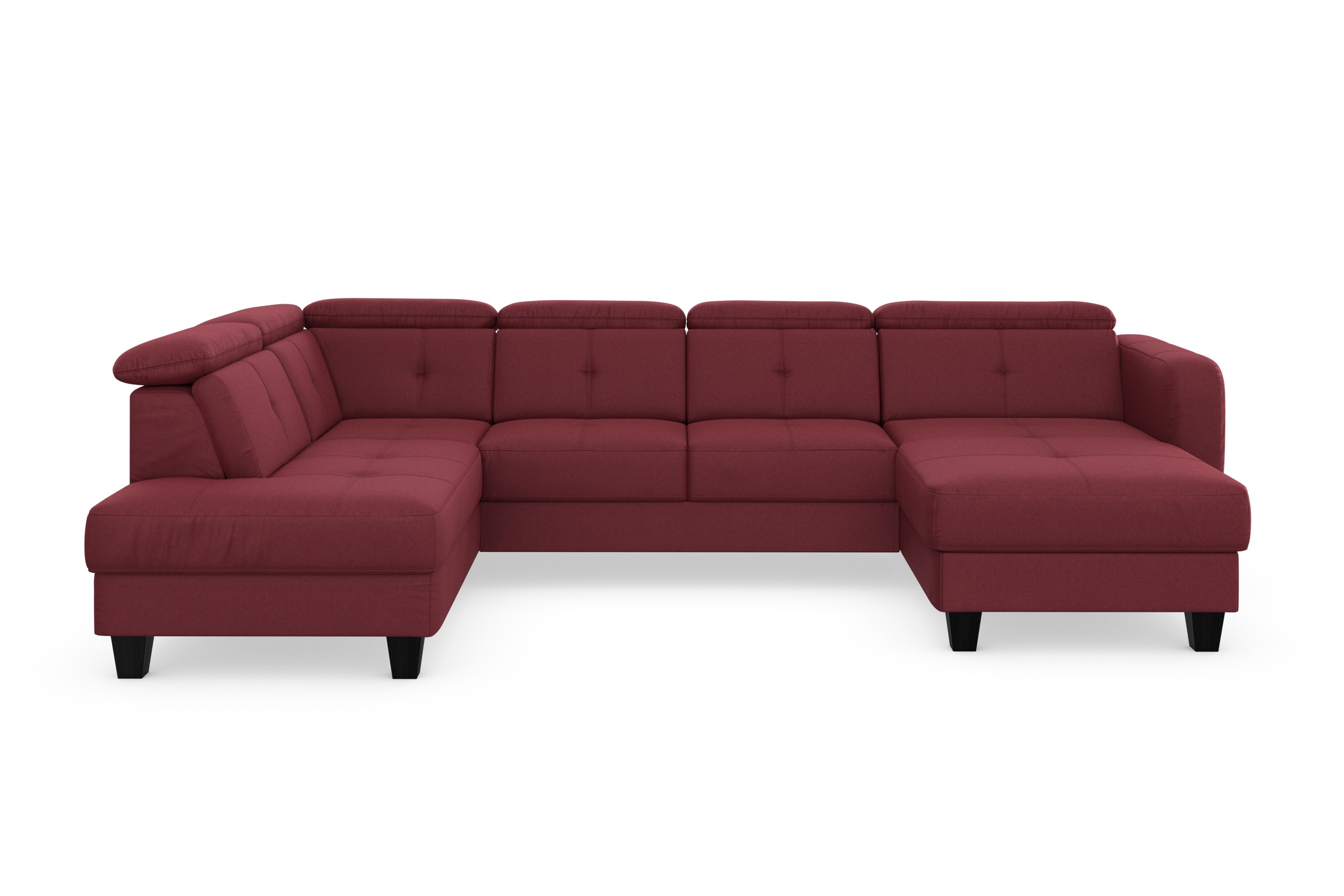 sit&more Wohnlandschaft »Belluci U-Form«, Kopfteilverstellung und Federkern, wahlweise mit Bettfunktion