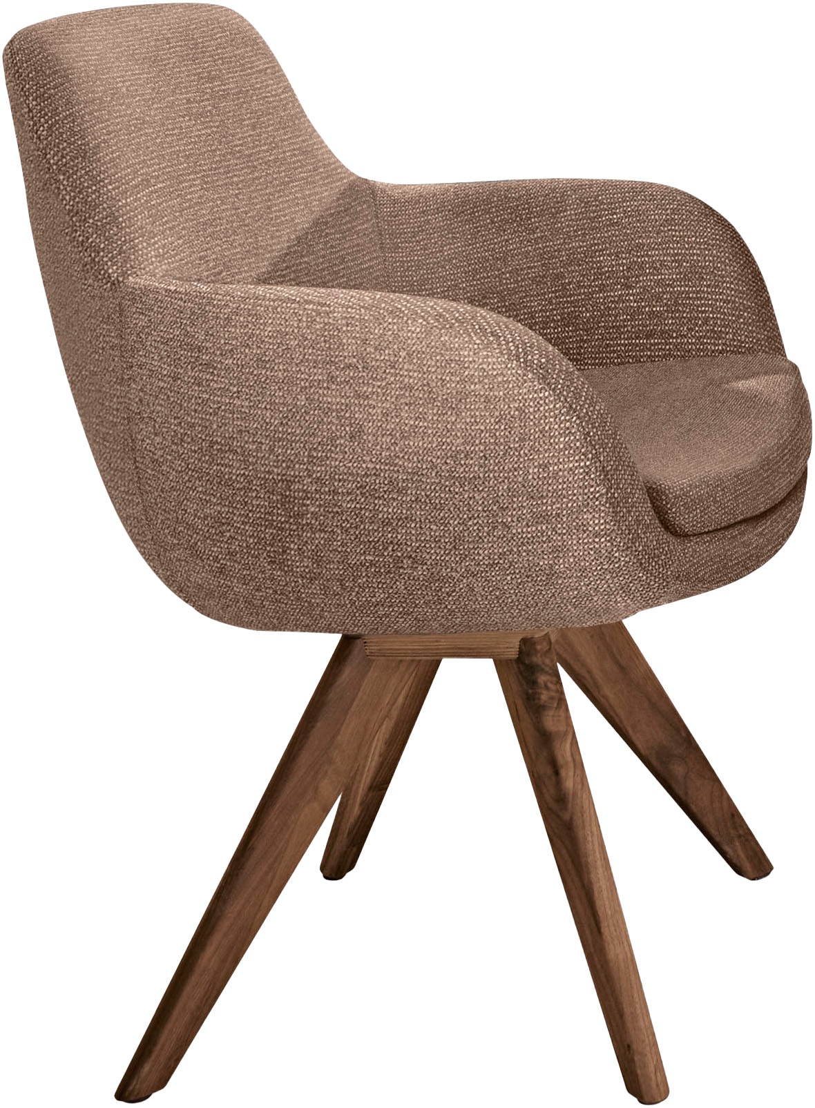 Musterring Esszimmerstuhl »Tavia«, (Set), Chenille, Stativgestell Wildnussbaum, Drehfunktion optional, diverse Farben