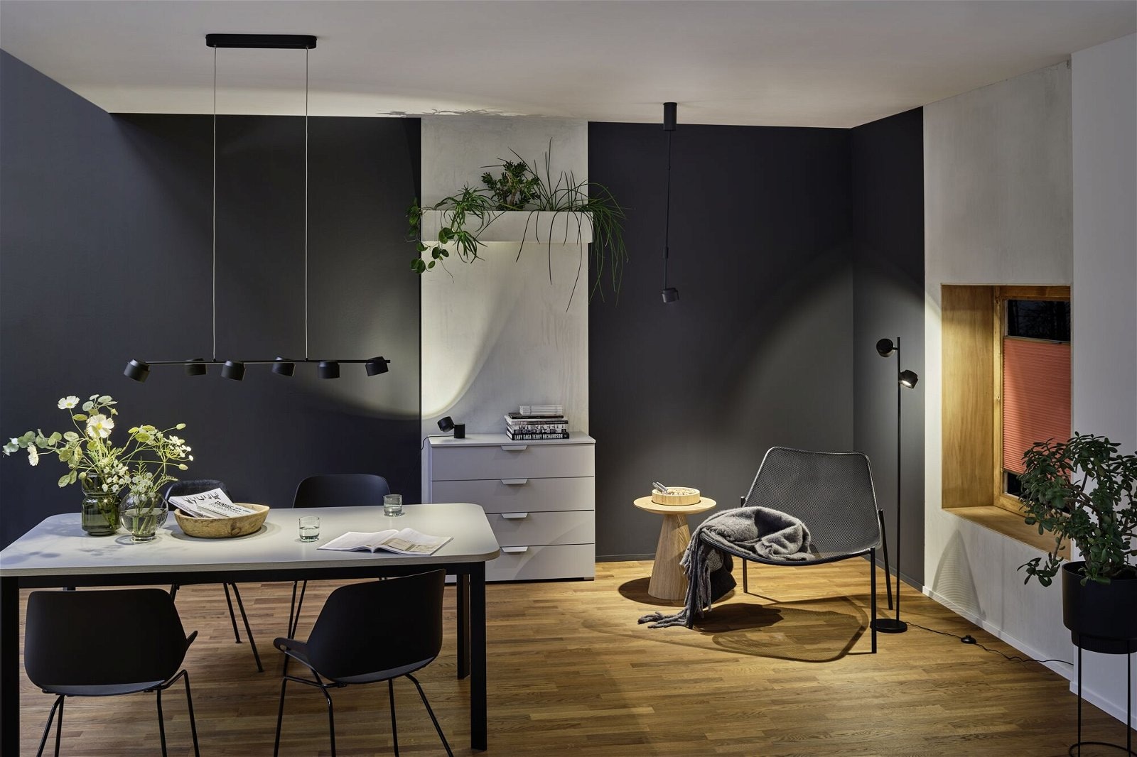Paulmann LED Pendelleuchte »Puric Pane 9,5W Anthrazit/Schwarz 230V Metall/Kunststoff«, 1 flammig, 3-step-dimmbar