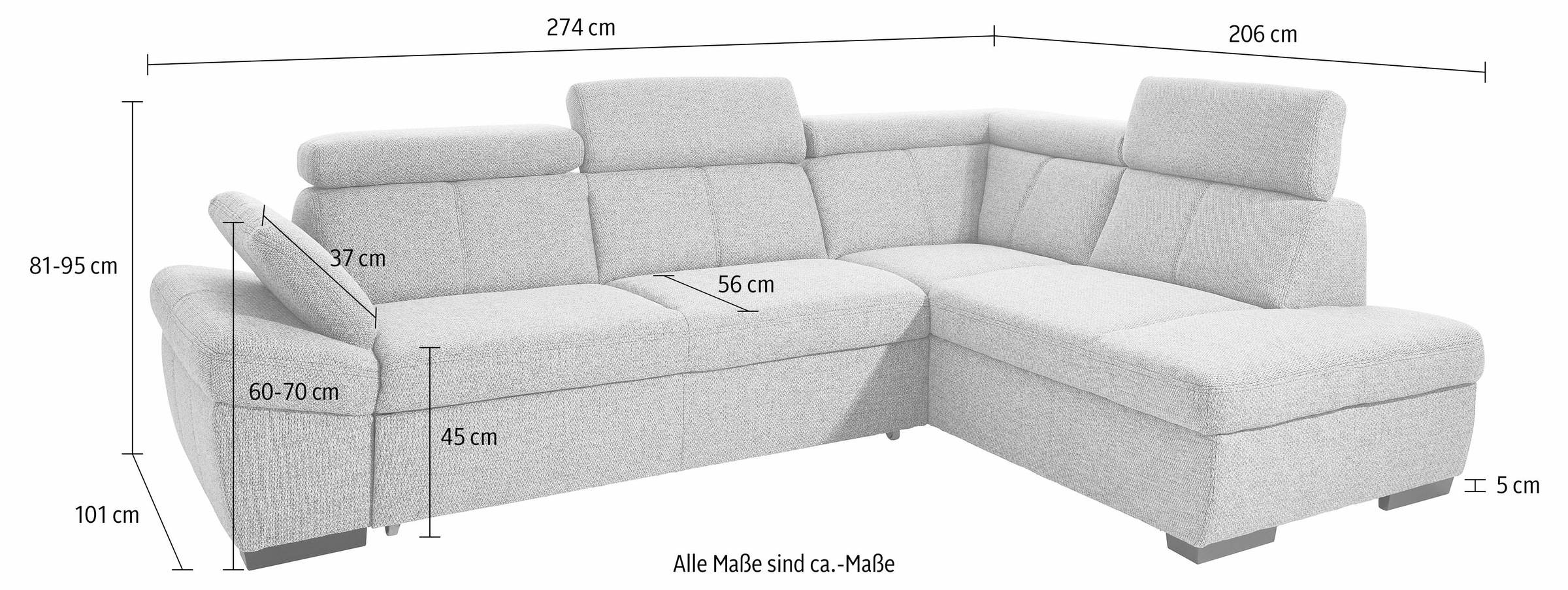 Exxpo Sofa Fashion Ecksofa Mit Ottomane Wahlweise Mit Bettfunktion Auf Rechnung Bestellen Quelle De