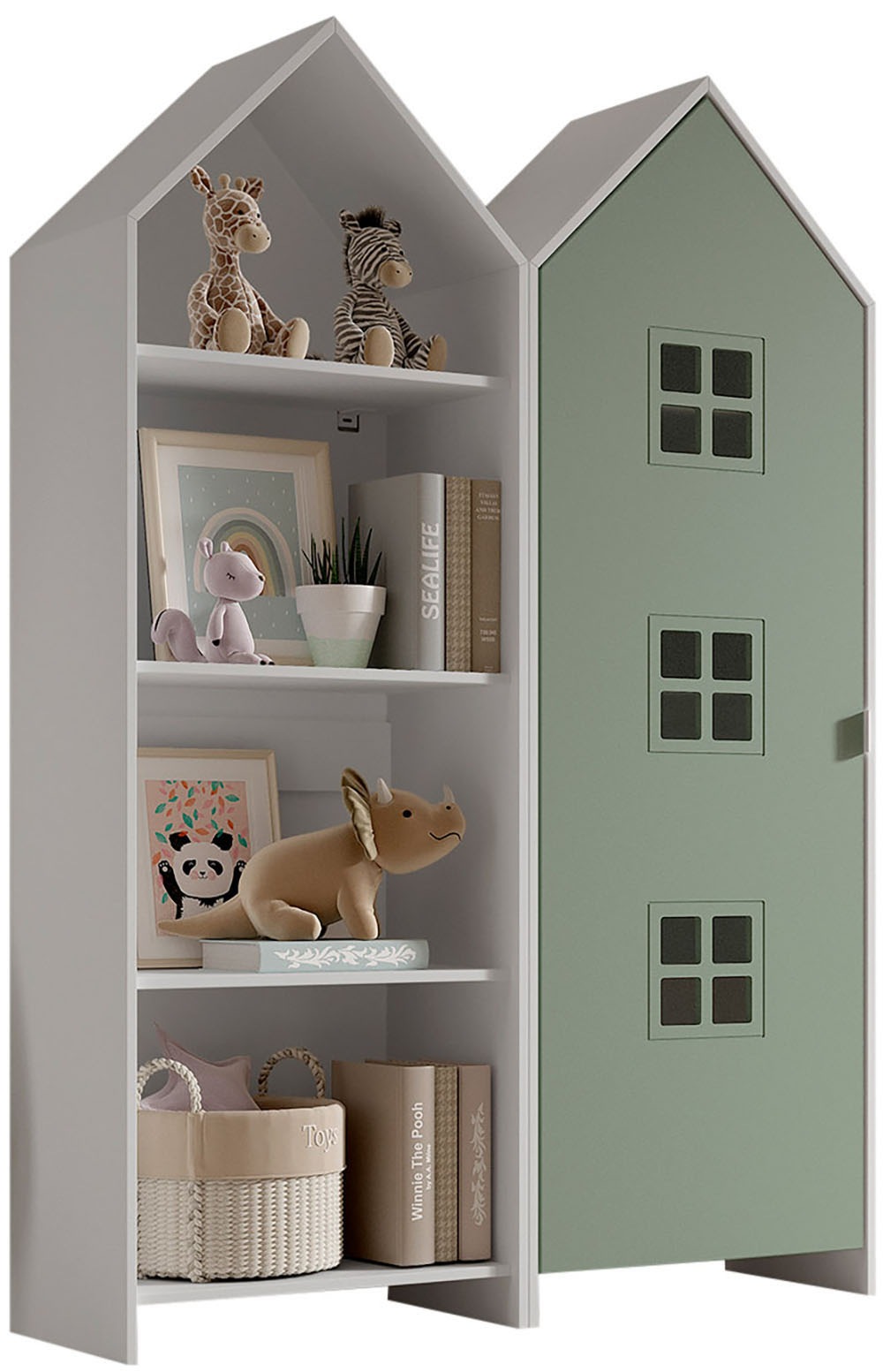 Vipack Kleiderschrank »Set Casami Bruges In Trendigem Design, 1 Regal U. 1 Kleiderschrank« Schranktür In Verschiedenen Farben Und
