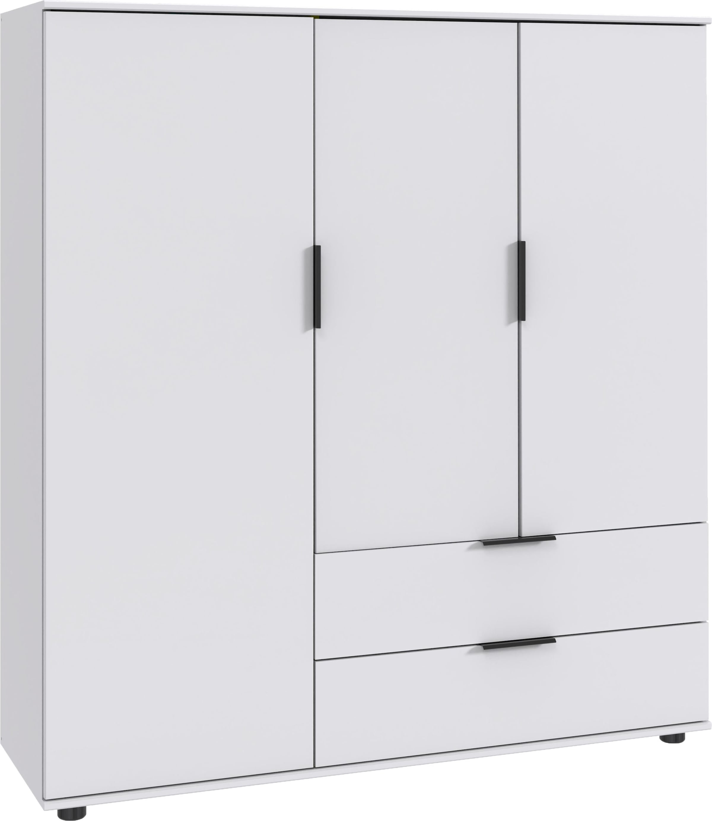 Wimex Wäscheschrank »Easy Plus Kleiderschrank Garderobe 2 Schubladen, 81 oder 130cm breit«, in verschiedenen Farben, moderne Optik mit schwarzen Metallgriffen
