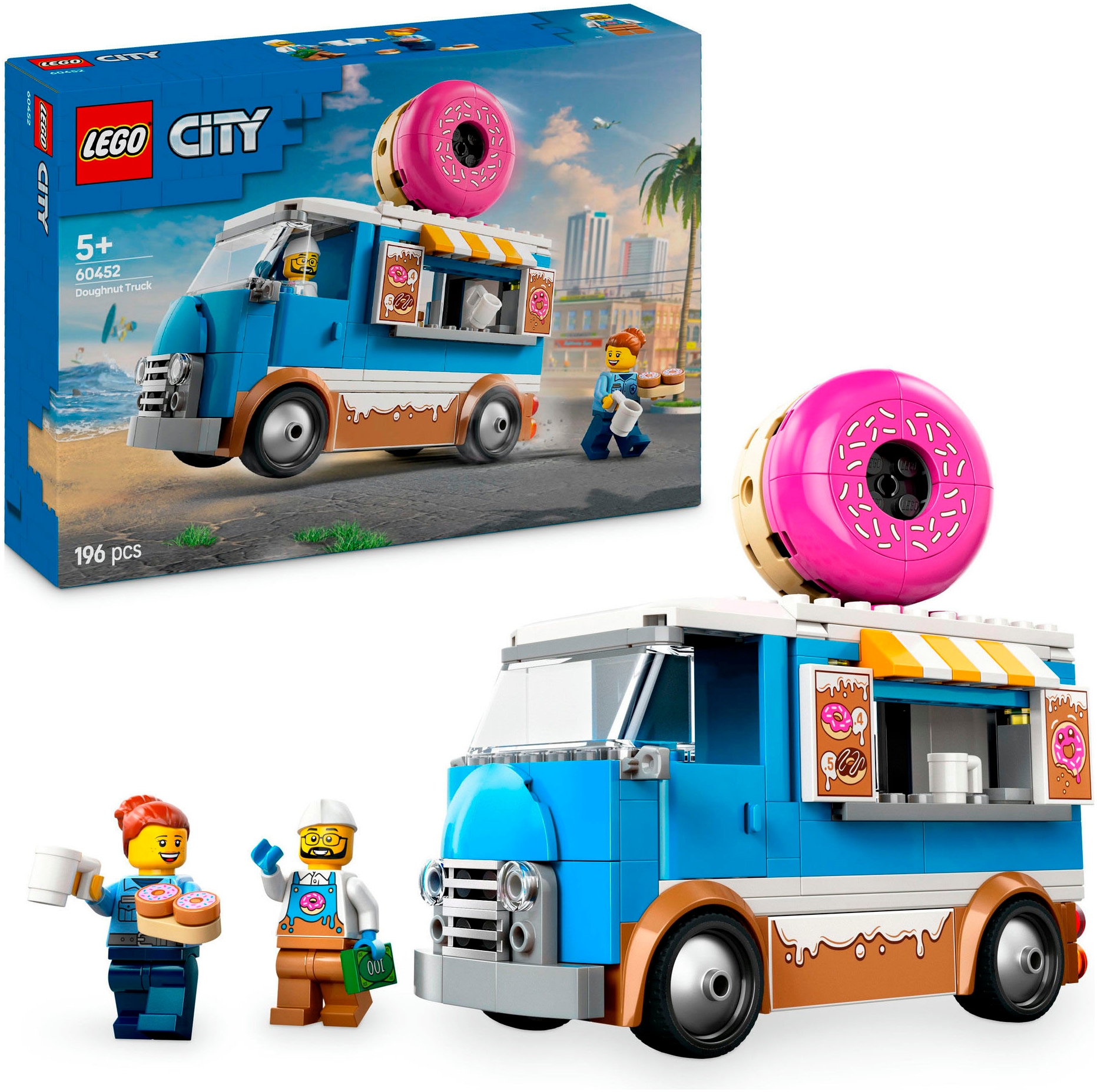 LEGO® Konstruktionsspielsteine »Donut Truck (60452), LEGO City«, (196 St.), Made in Europe