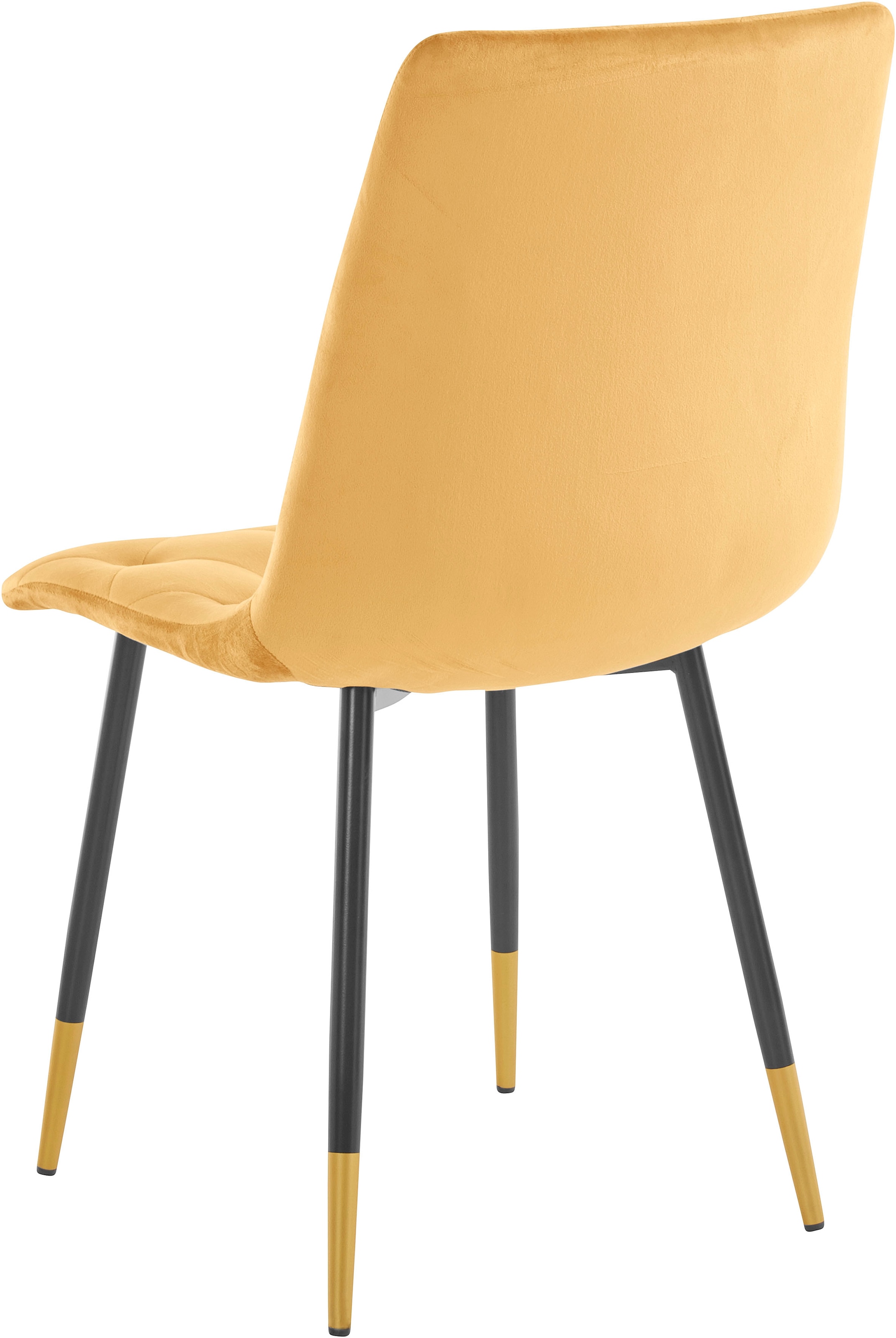 INOSIGN 4-Fußstuhl »Eva«, 2 St., Veloursstoff, Bezug in Veloursstoff mit Diamant Steppung, max. Belastbarkeit 120kg
