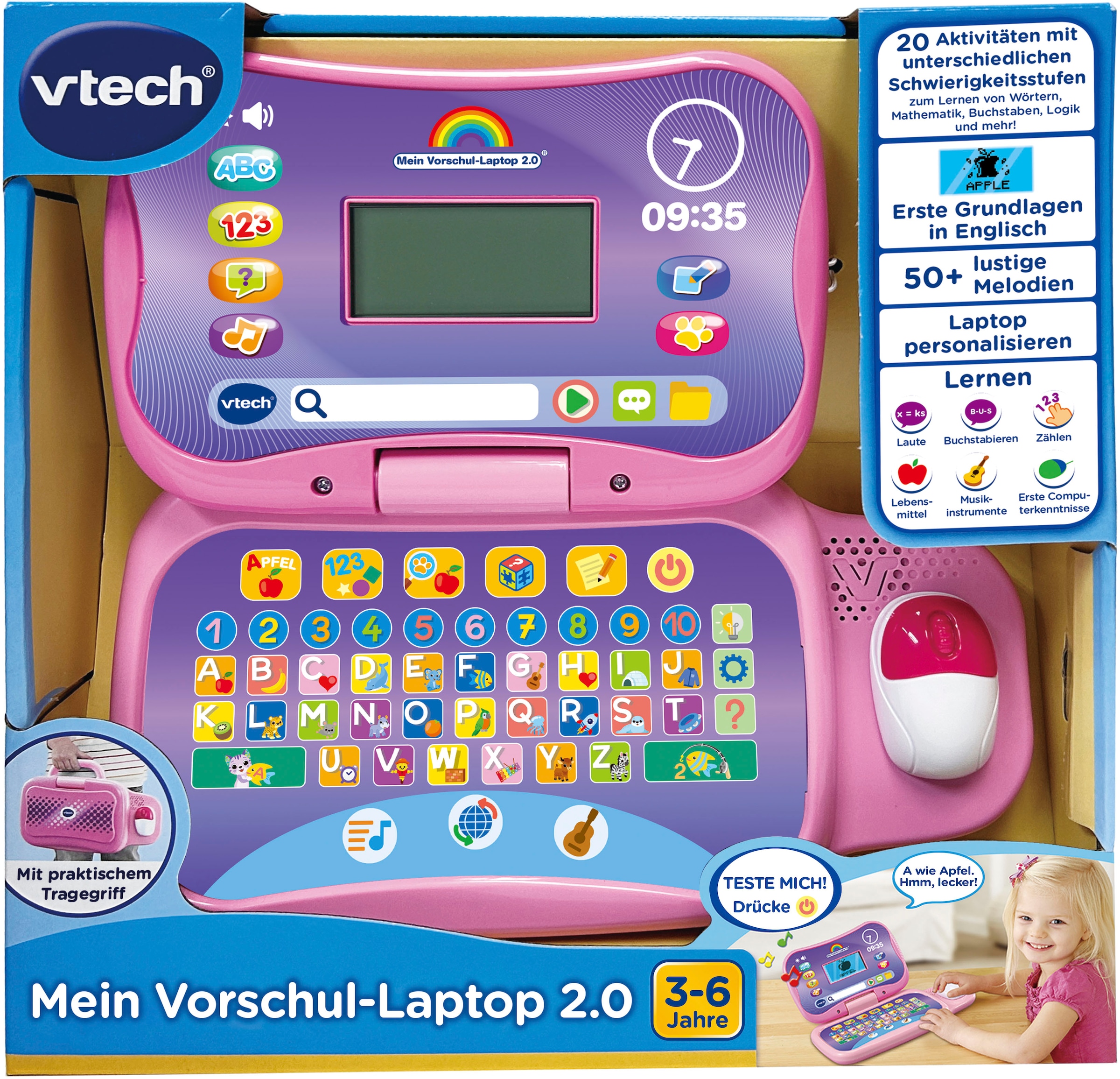 Vtech® Kindercomputer »Mein Vorschul-Laptop 2.0 pink«