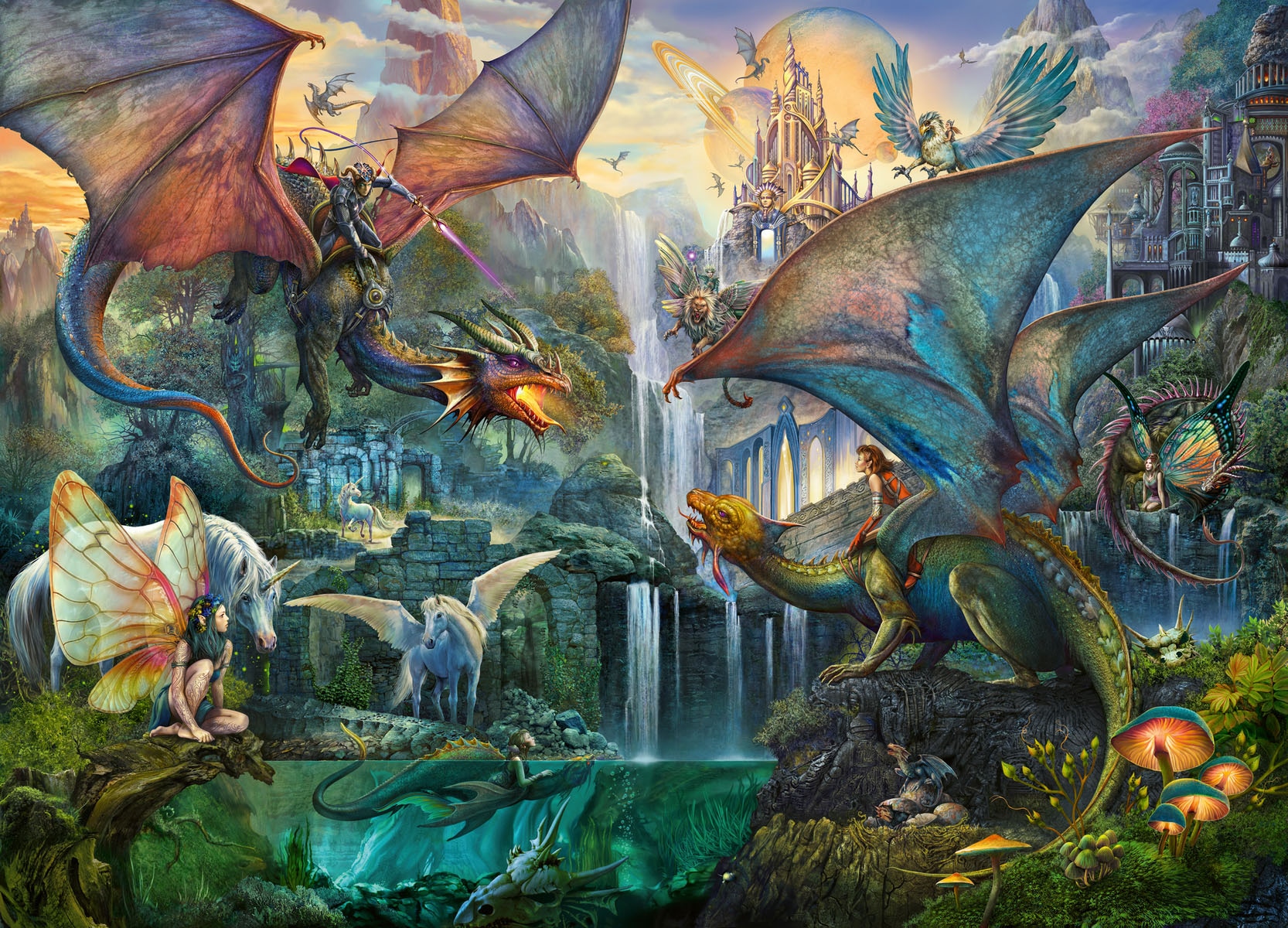 Ravensburger Puzzle »Zauberhafter Drachenwald«, Made in Germany
