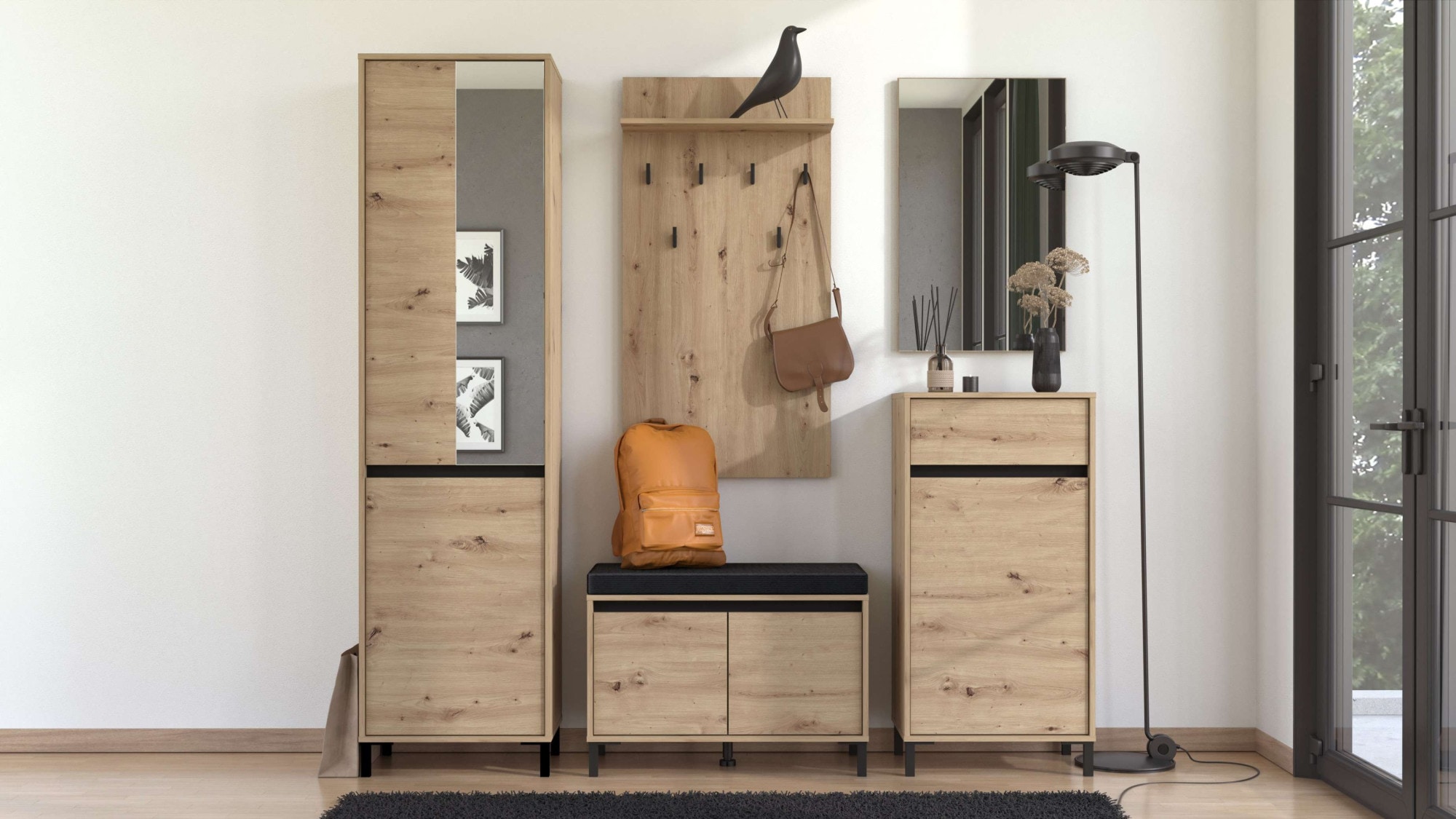 Home affaire Garderoben-Set »Arran Flurmöbel, Dielenmöbel, Flurschrank, Flu günstig online kaufen
