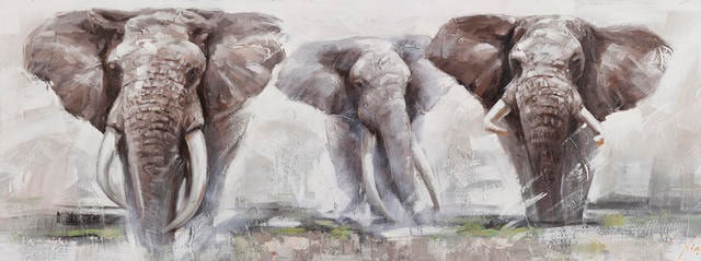 Home affaire Ölbild »Elephant«, Elefanten-Tiere kaufen