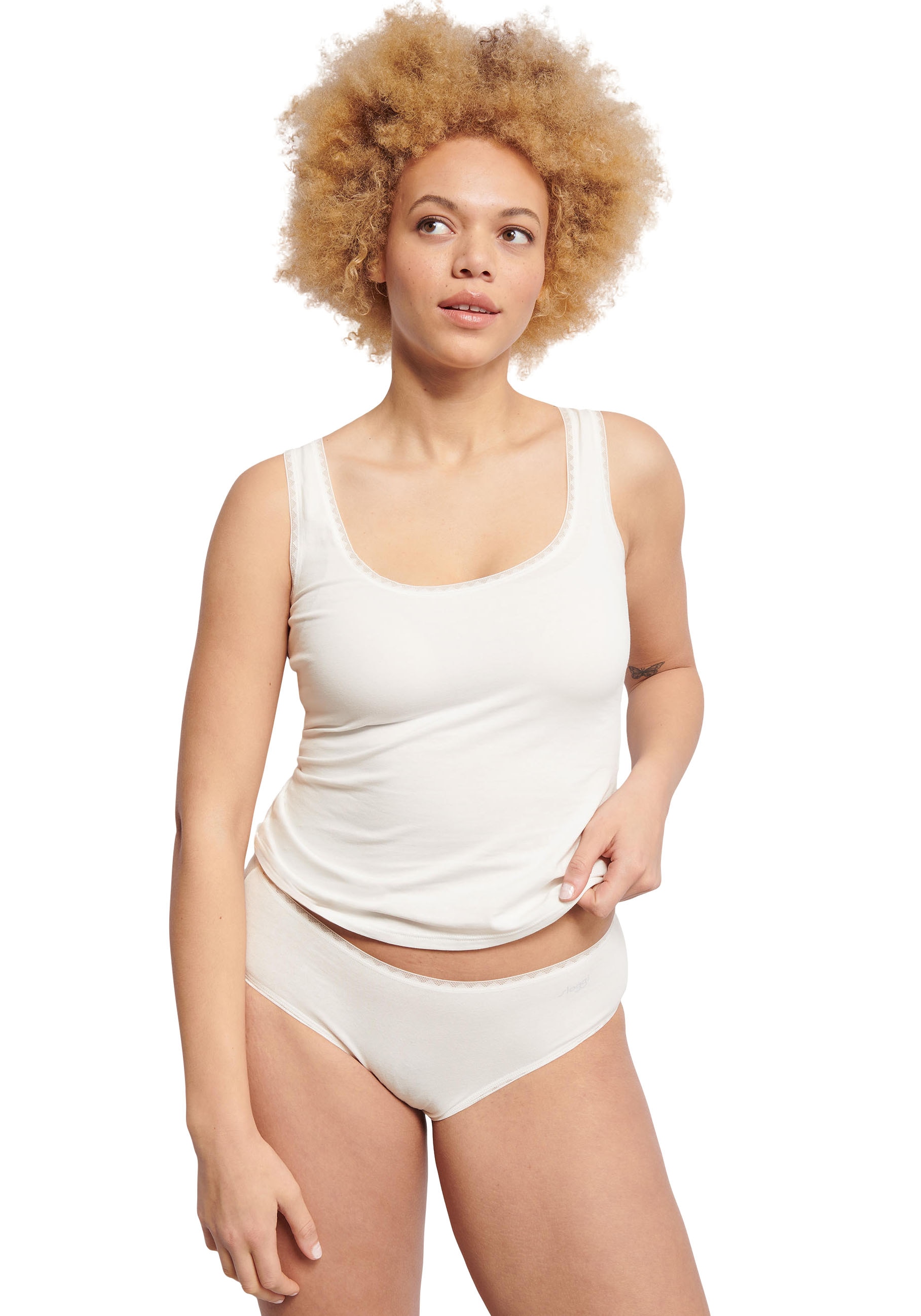 sloggi Slip »GO Midi C2P«, (2er Pack), zarte Spitzendetails