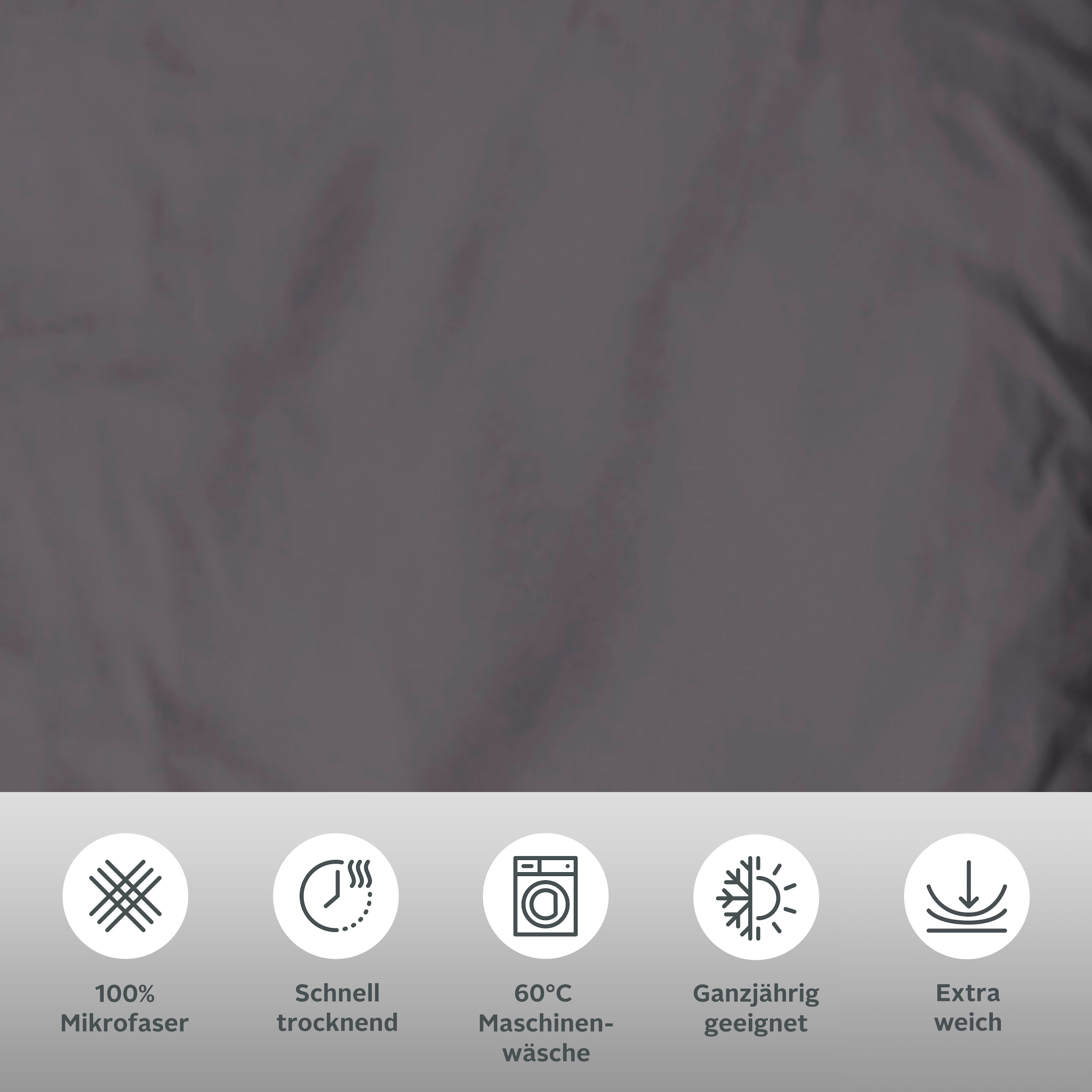 my home Bettwäsche »Desner«, Premium Qualität, 100 % Polyester, sehr weich, uni, ab 135x200 cm
