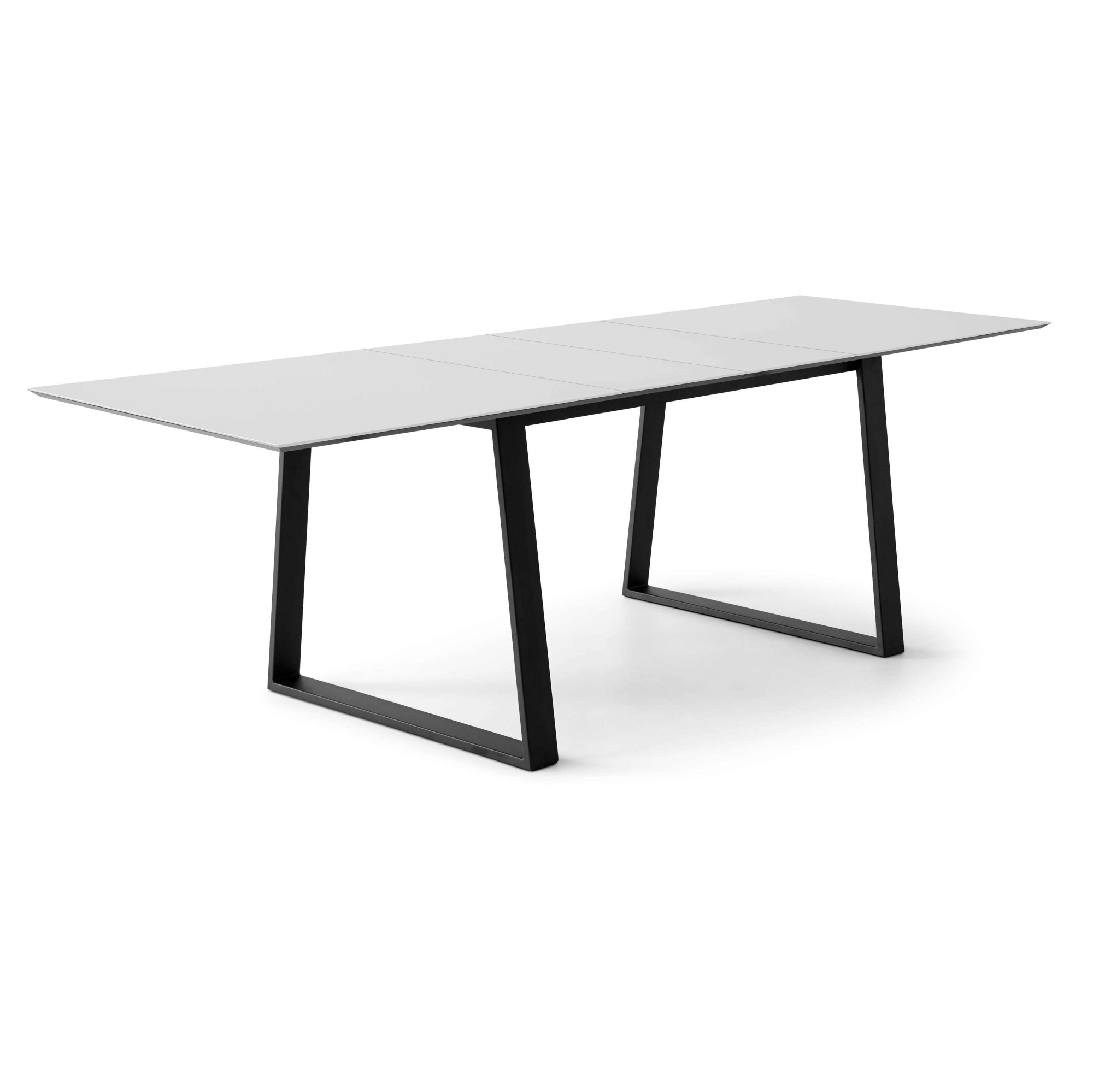 Hammel Furniture Esstisch »Meza Designtisch mit Auszugsfunktion und 2 Einlegeplatten«, bootsförmige Tischplatte MDF,Trapez gestell, in zwei Breiten