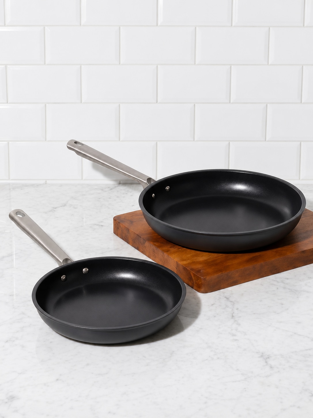 Cosy & Trendy Pfannen-Set »Ecodura Bratpfannenset Ø 24 + Ø 28 cm« Aluminium Set, 1x Bratpfanne Ø 24 cm, 1x Bratpfanne Ø 28 cm, 2 tlg. Keramikbeschichtung und Aluminiumgriffe, für alle Herdarten