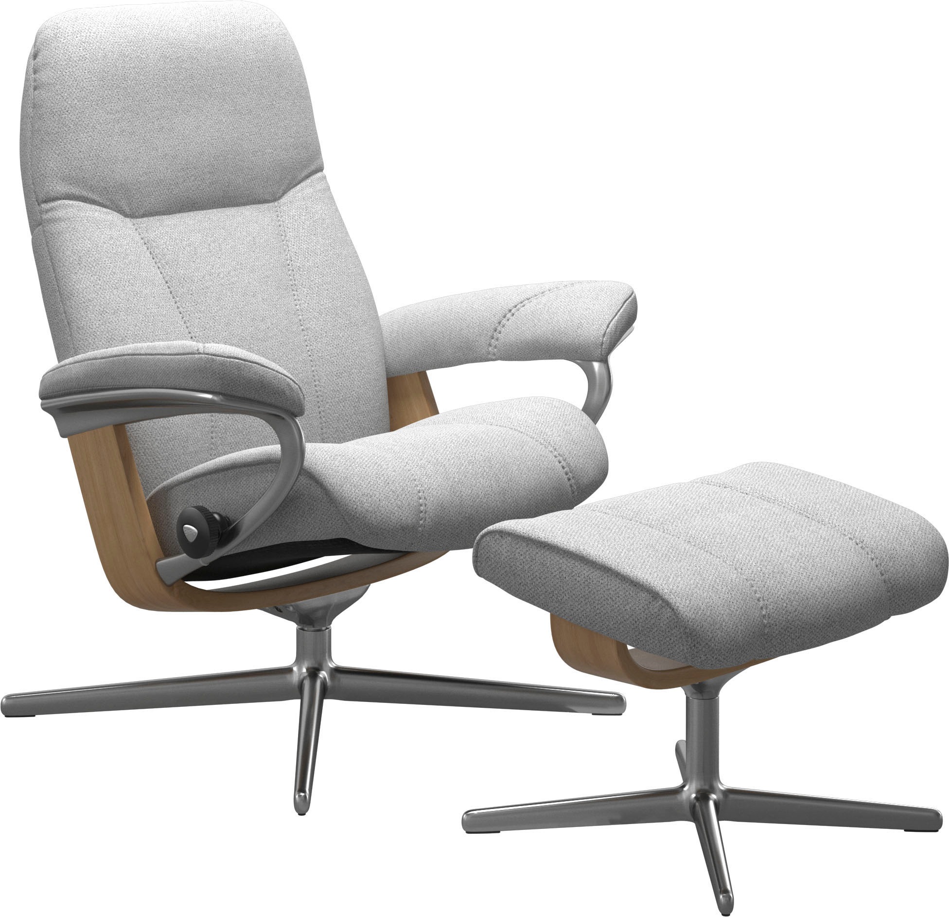 Stressless® Fußhocker »Consul«, mit Cross Base, Größe S, M & L, Holzakzent Eiche