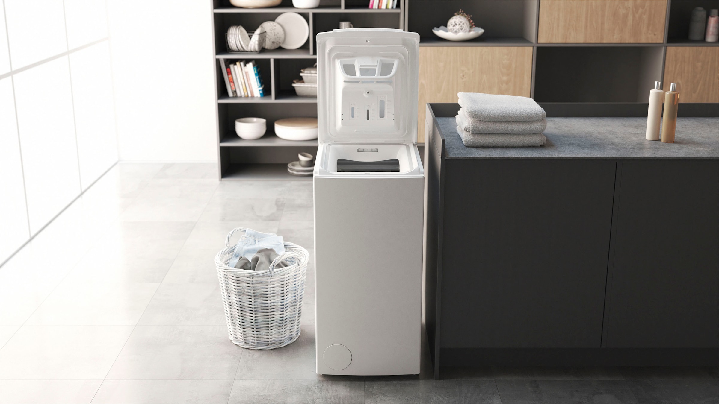 BAUKNECHT Waschmaschine Toplader »WAT Smart Eco 12C«, WAT Smart Eco 12C, 6 kg, 1200 U/min