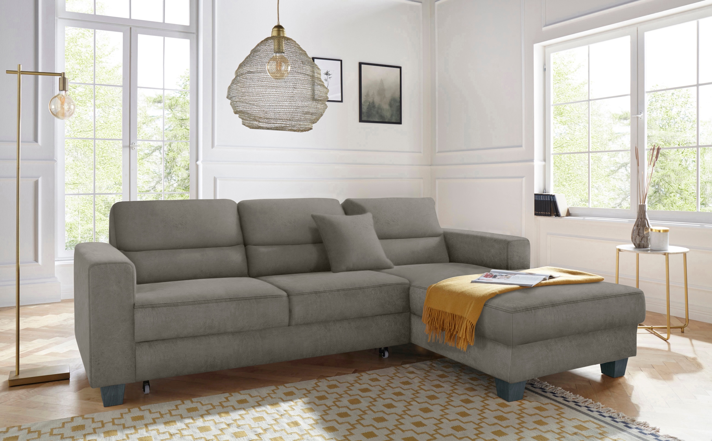 TRENDMANUFAKTUR Ecksofa Chamber, zeitlos und modern, bequem mit hohem Sitzk günstig online kaufen