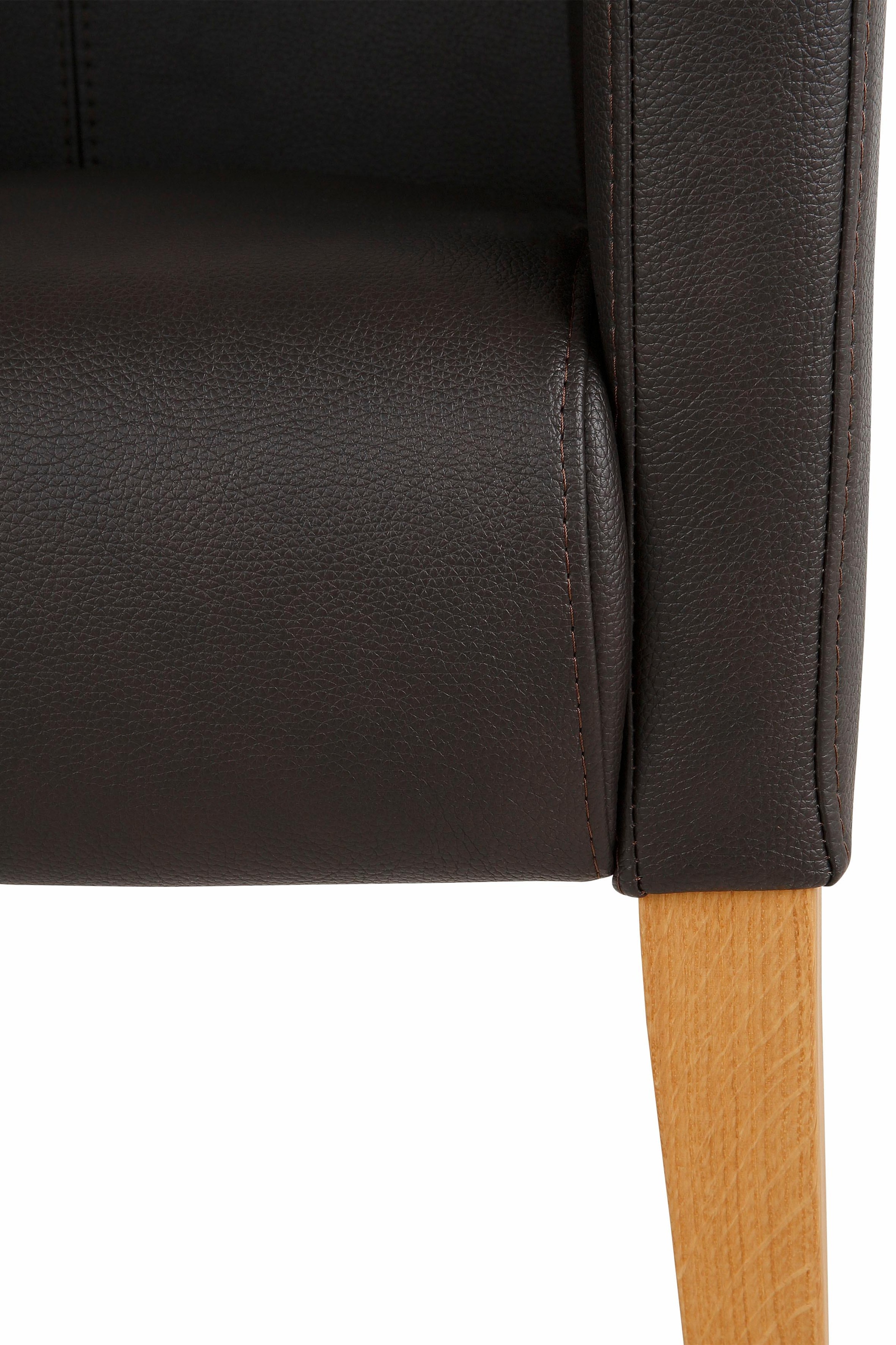 Home affaire Armlehnstuhl »King BESTSELLER!«, Kunstleder, Esszimmerstuhl mit bequemer Polsterung, Esszimmersessel mit Armlehnen