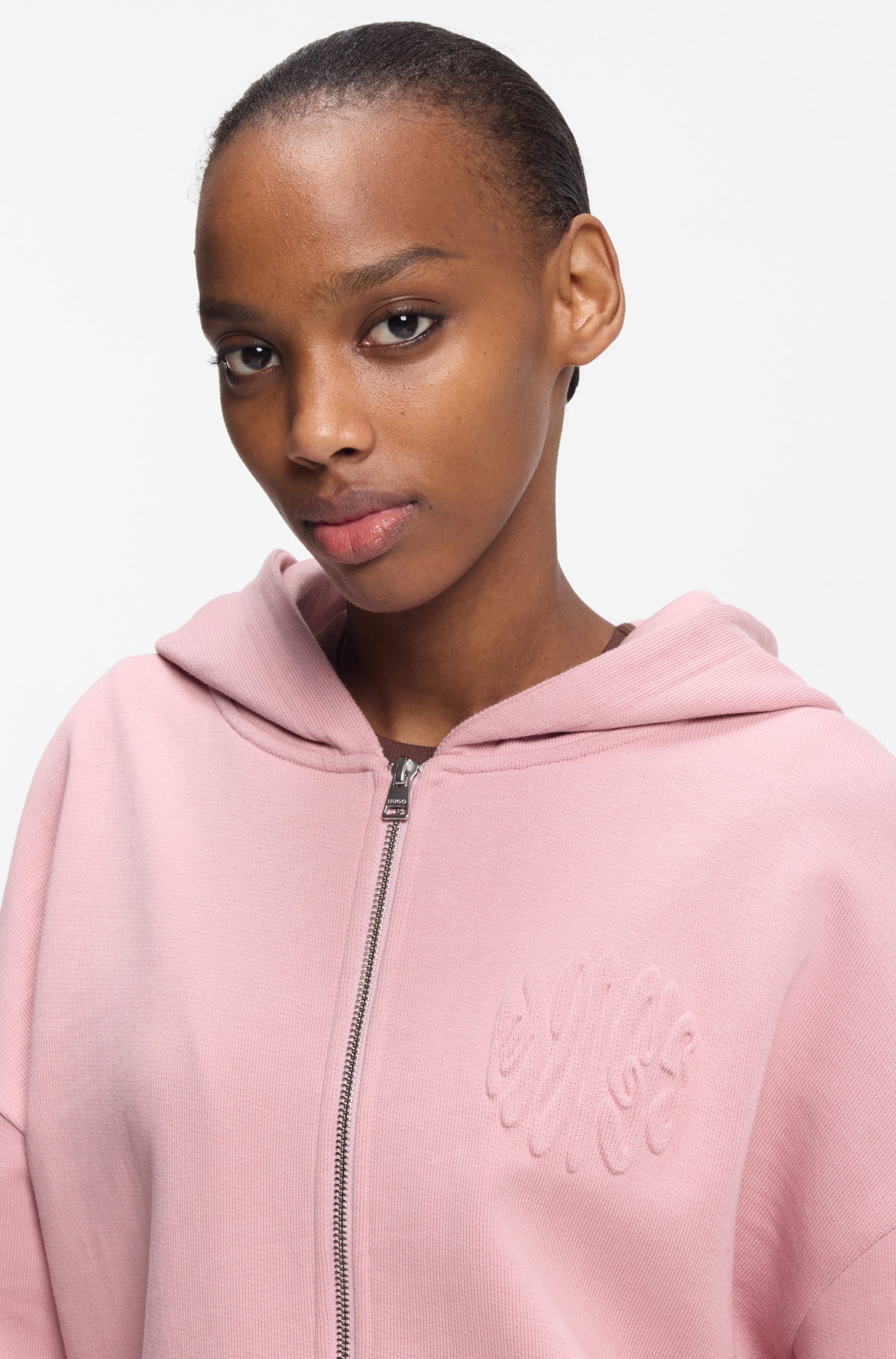 HUGO Blue Kapuzensweatjacke »Doa« aus Baumwolle, Oversize Fit