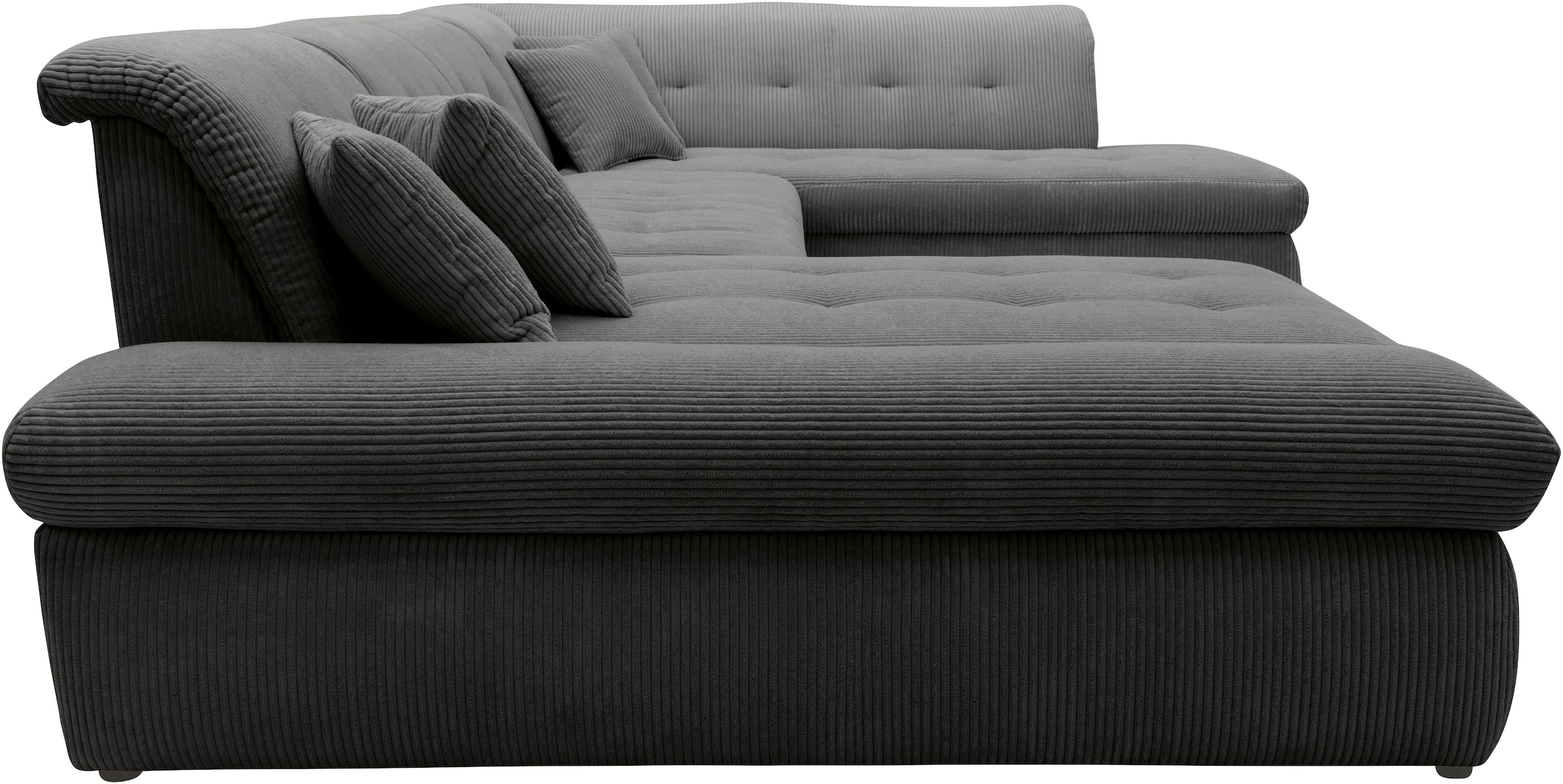 DOMO collection Wohnlandschaft »Moric U-Form auch in Cord«, im XXL-Format, wahlweise mit Bettfunktion und Armlehnenverstellung