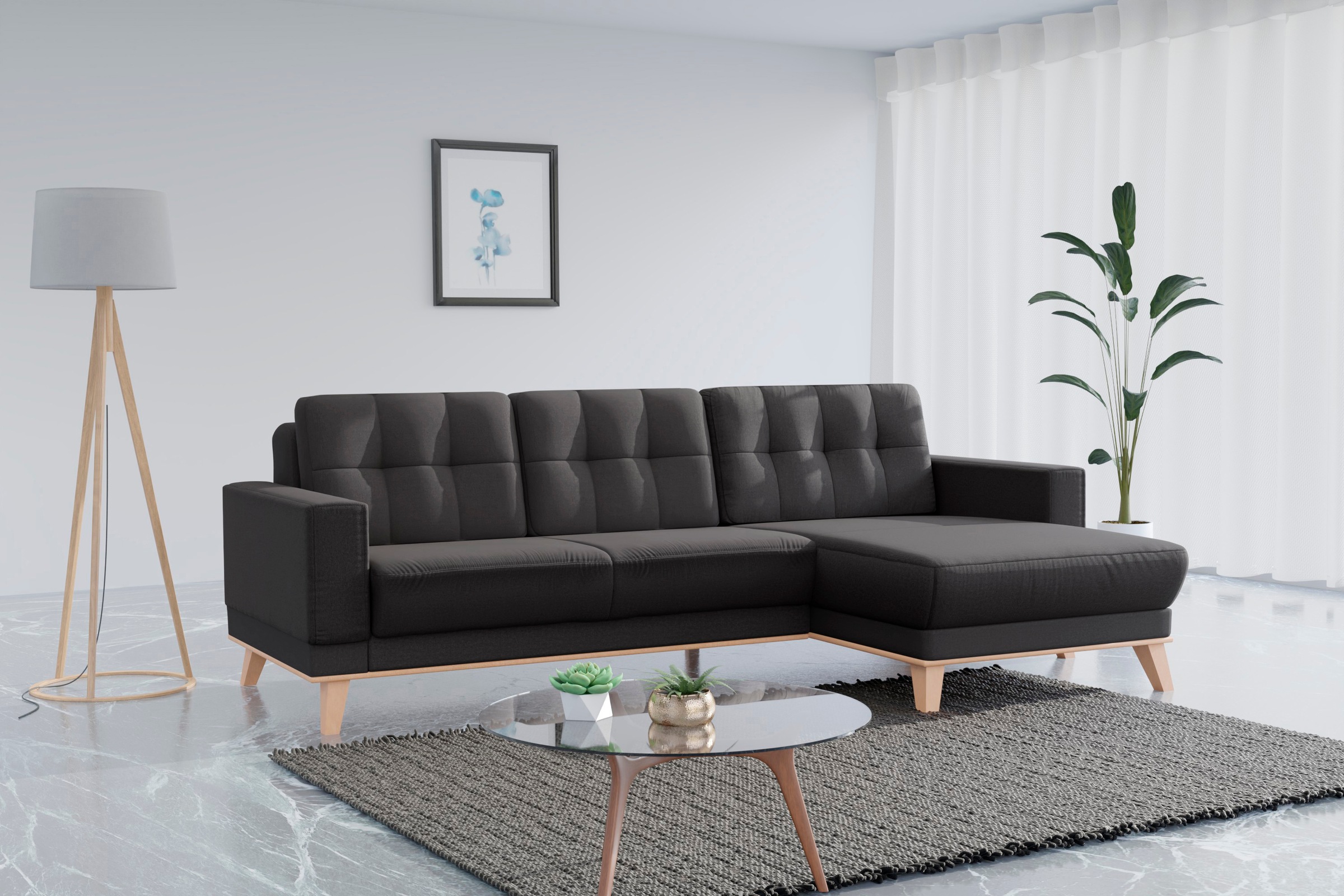 sit&more Ecksofa »Lavida L-Form« wahlweise mit Kippfunktion und Bettkasten günstig online kaufen