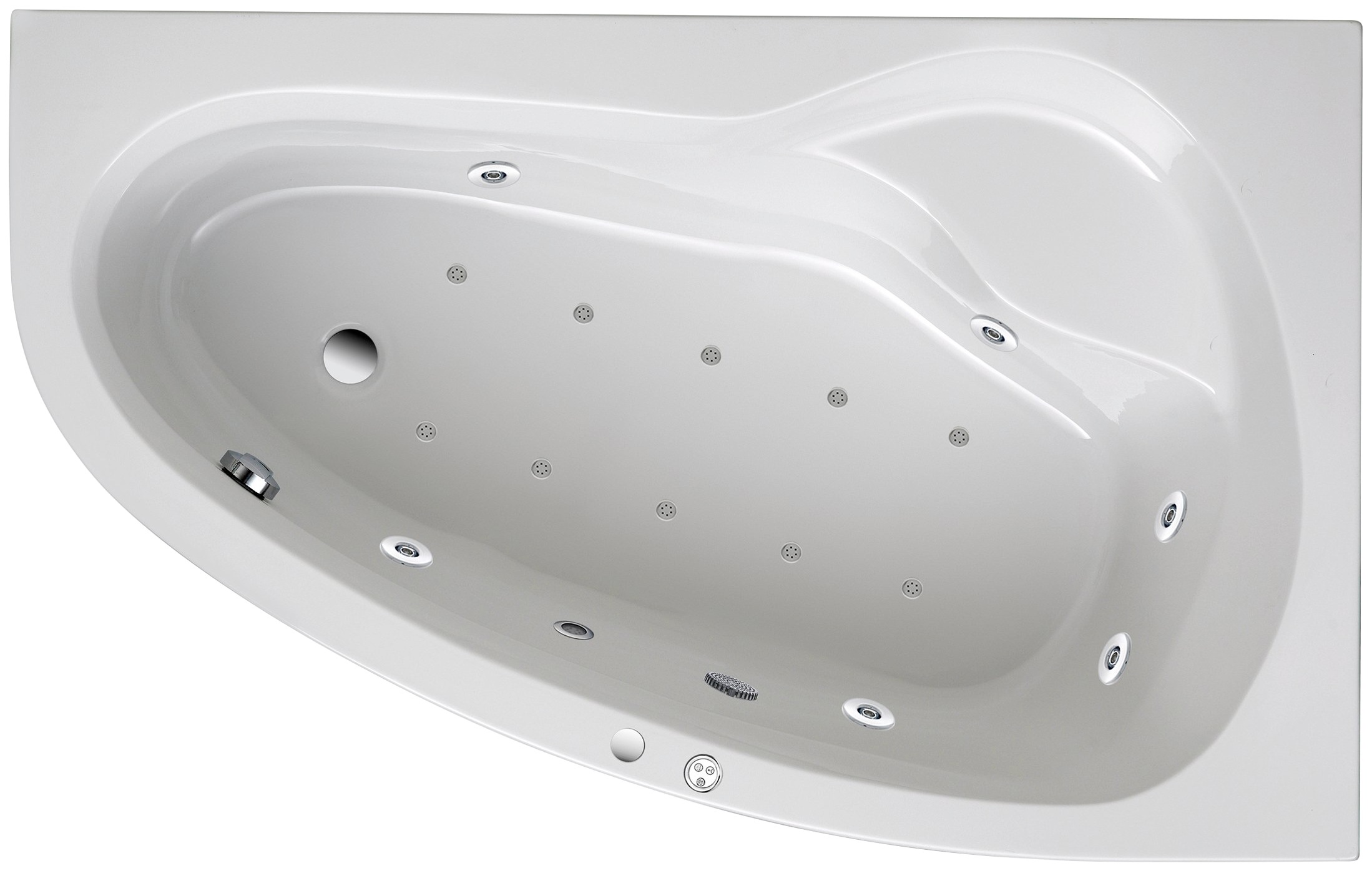 OTTOFOND Whirlpool-Badewanne »Loredana«, (Komplett-Set), Typ Premium, chrom günstig online kaufen