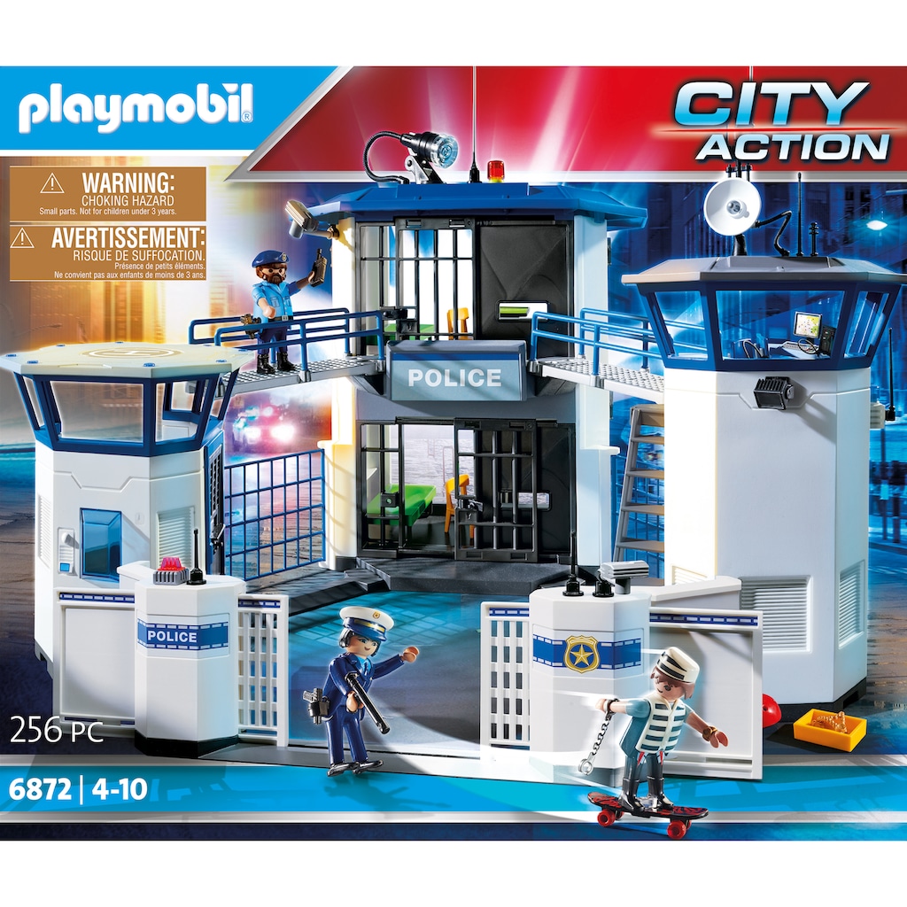 Playmobil® Konstruktions-Spielset »Polizei-Kommandozentrale mit Gefängnis (6872), City Action«, (256 St.), Made in Germany