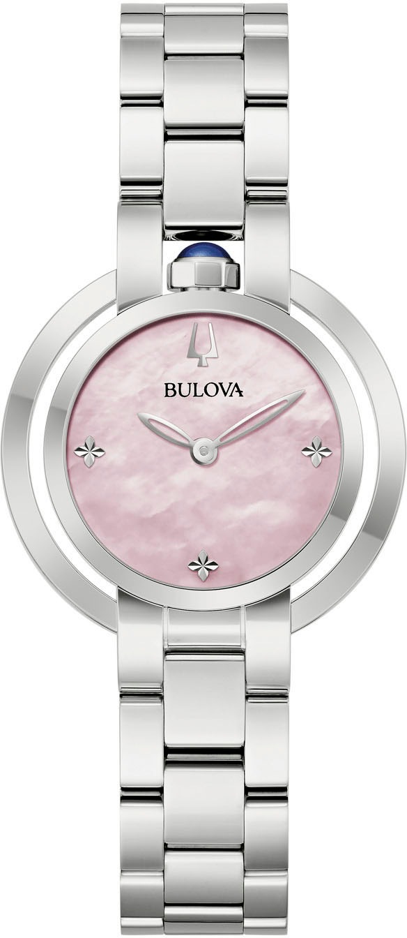 Bulova Quarzuhr »Rubaiyat« Armbanduhr, Damenuhr, Edelstahlarmband, Analog