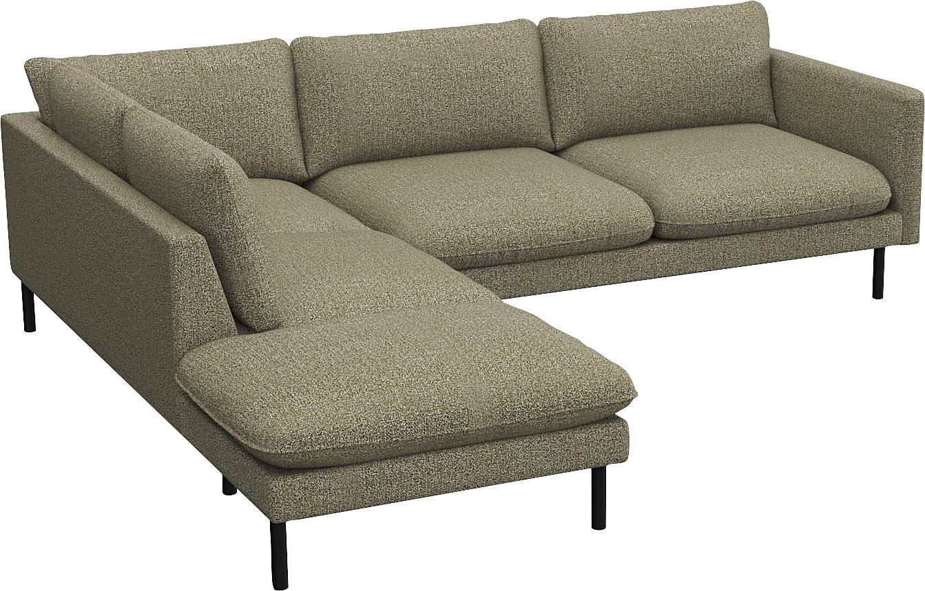FLEXLUX Ecksofa »Bolzano Designsofa, bequem durch Kaltschaum im Sitz, L-Form«, lose Sitz -& Rückenkissen, hohe Füße