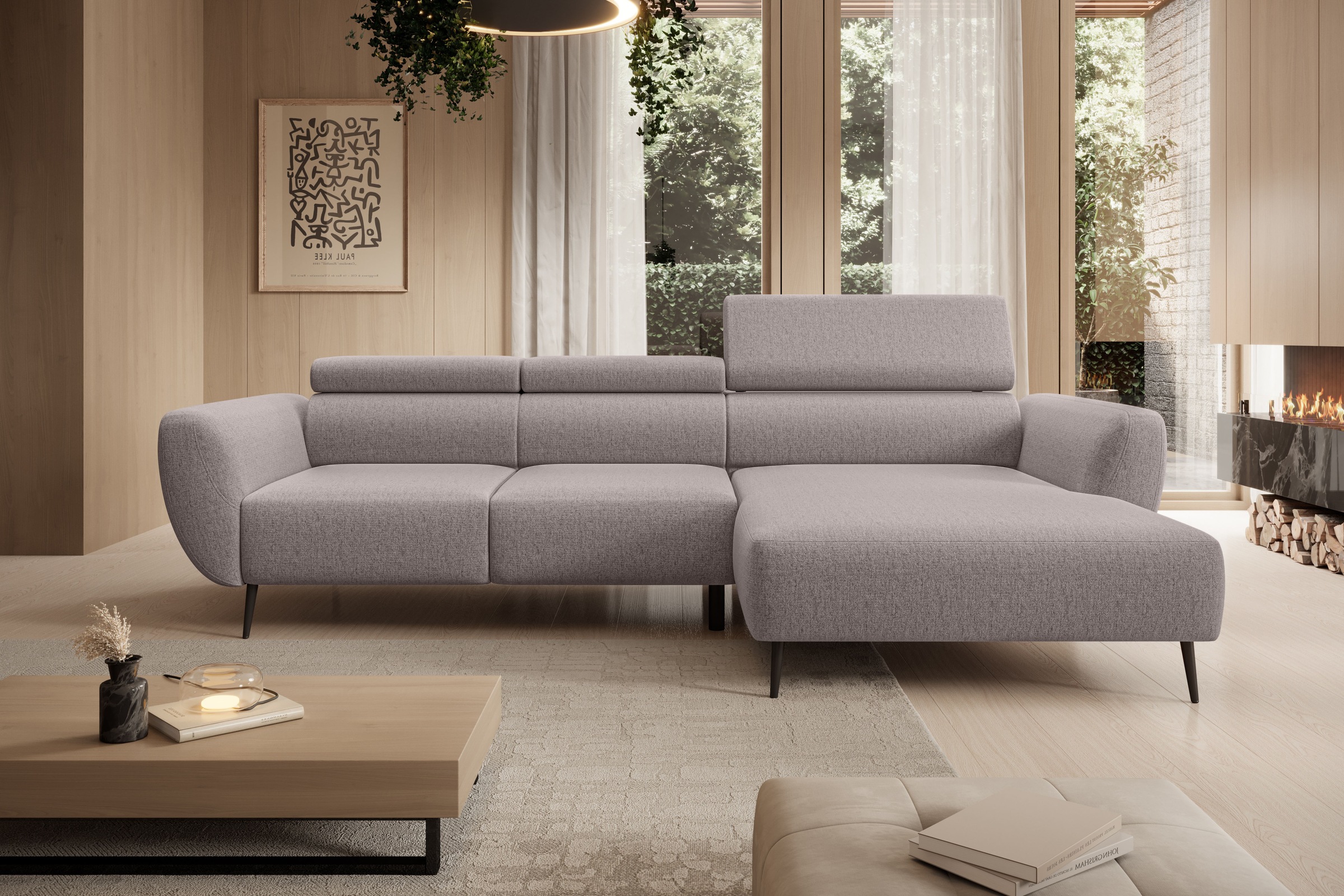 WERK2 Ecksofa »Alisson, mit elektrischer Sitztiefenverstellung, L-Form, Bre günstig online kaufen