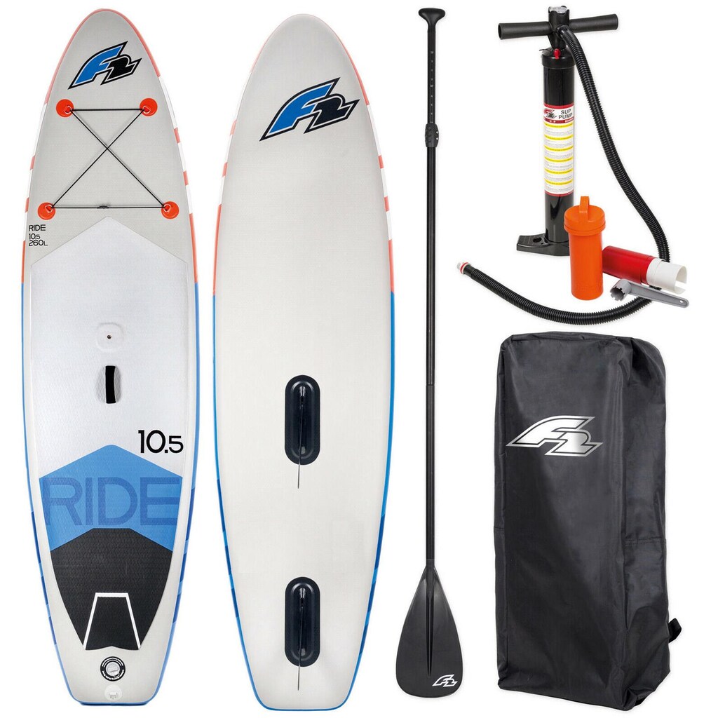 F2 Inflatable SUP-Board »F2 I-SUP Peak Windsurf«, (Set, mit Paddel, Pumpe und Transportrucksack)