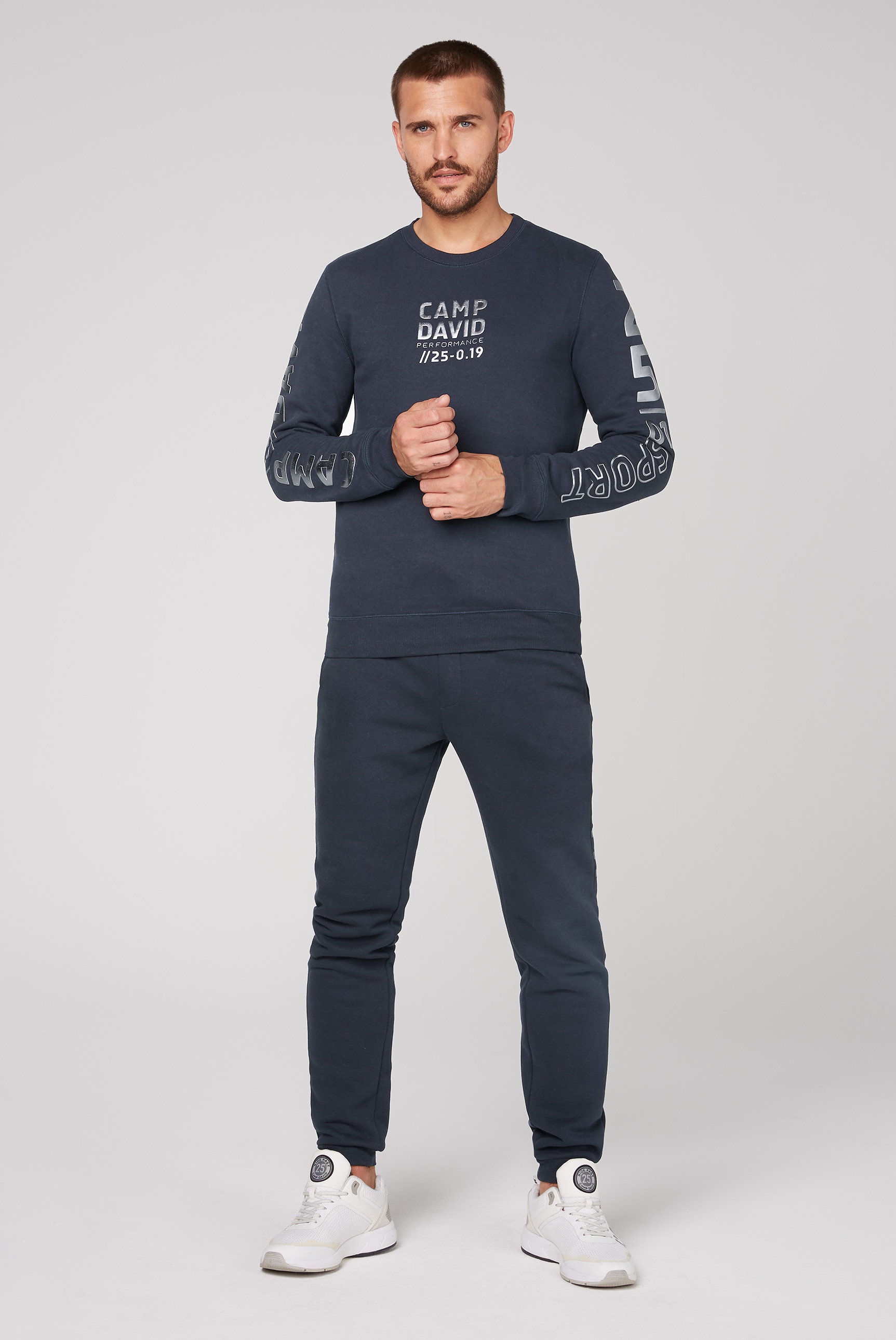CAMP DAVID Sweater, mit Metallic-Print