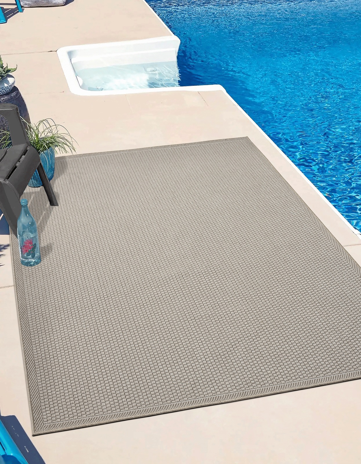 the carpet Teppich »Toulose«, rechteckig, 1 mm Höhe, moderner robuster In und Outdoor Teppich