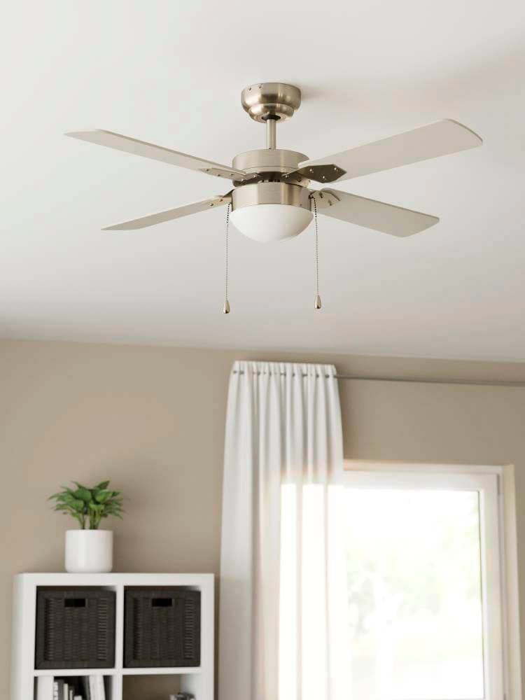 EGLO LED Deckenleuchte »GELSINA Deckenventilator«, 1 flammig, Leuchtmittel E14 | Leuchtmittel wechselbar, Deckenlampe, Ventilator, Zugkette, Beleuchtung, Ø 107 cm