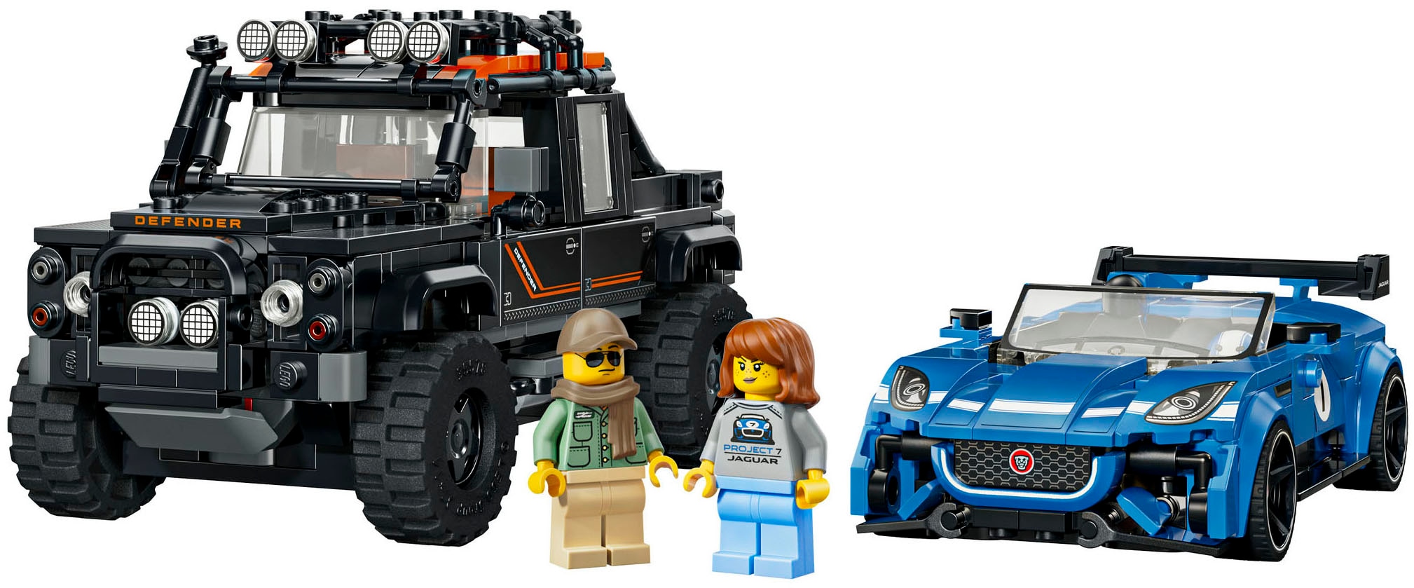 LEGO® Konstruktionsspielsteine »Jaguar Project 7 & Land Rover Defender (77264), LEGO Speed Champions« Made in Europe