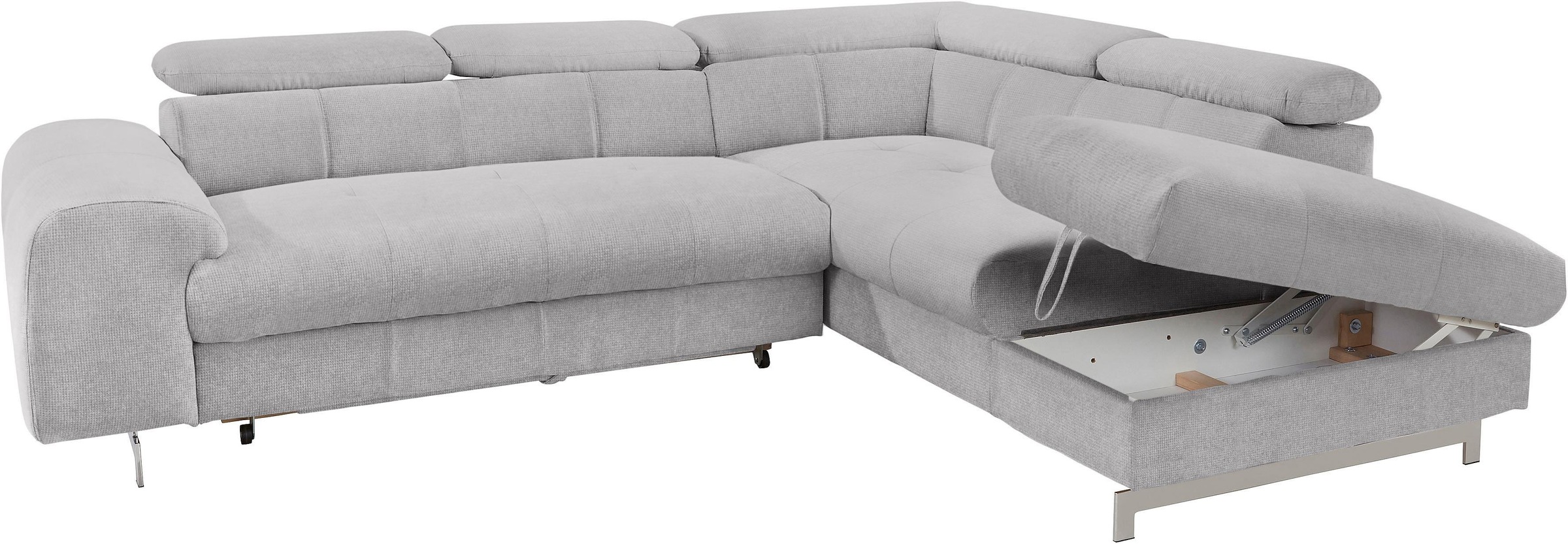 COTTA Ecksofa »Chef L-Form«, mit Kopfteilverstellung, wahlweise mit Bettfunktion & Bettkasten